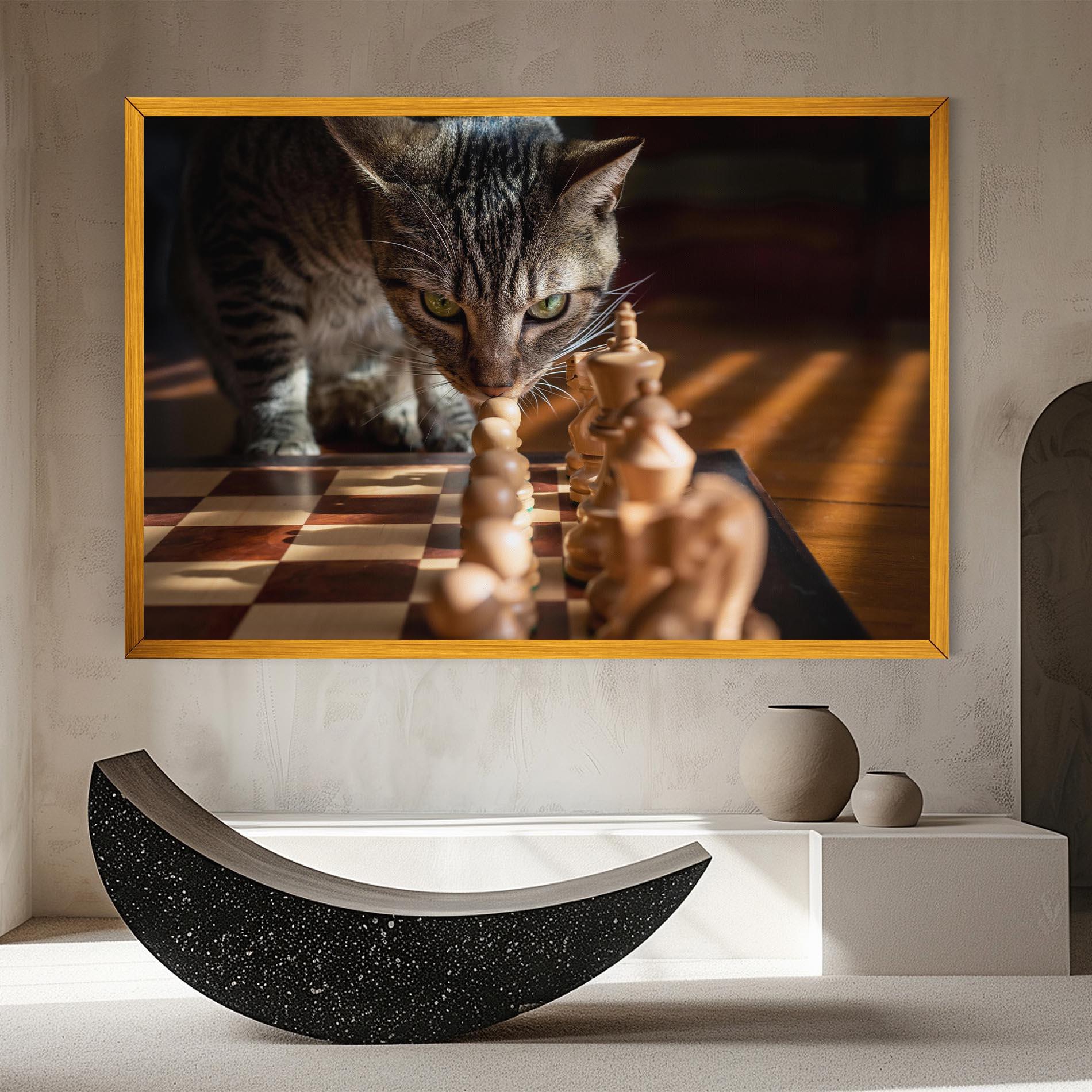 Leinwandbild Chess Cat mockup 8