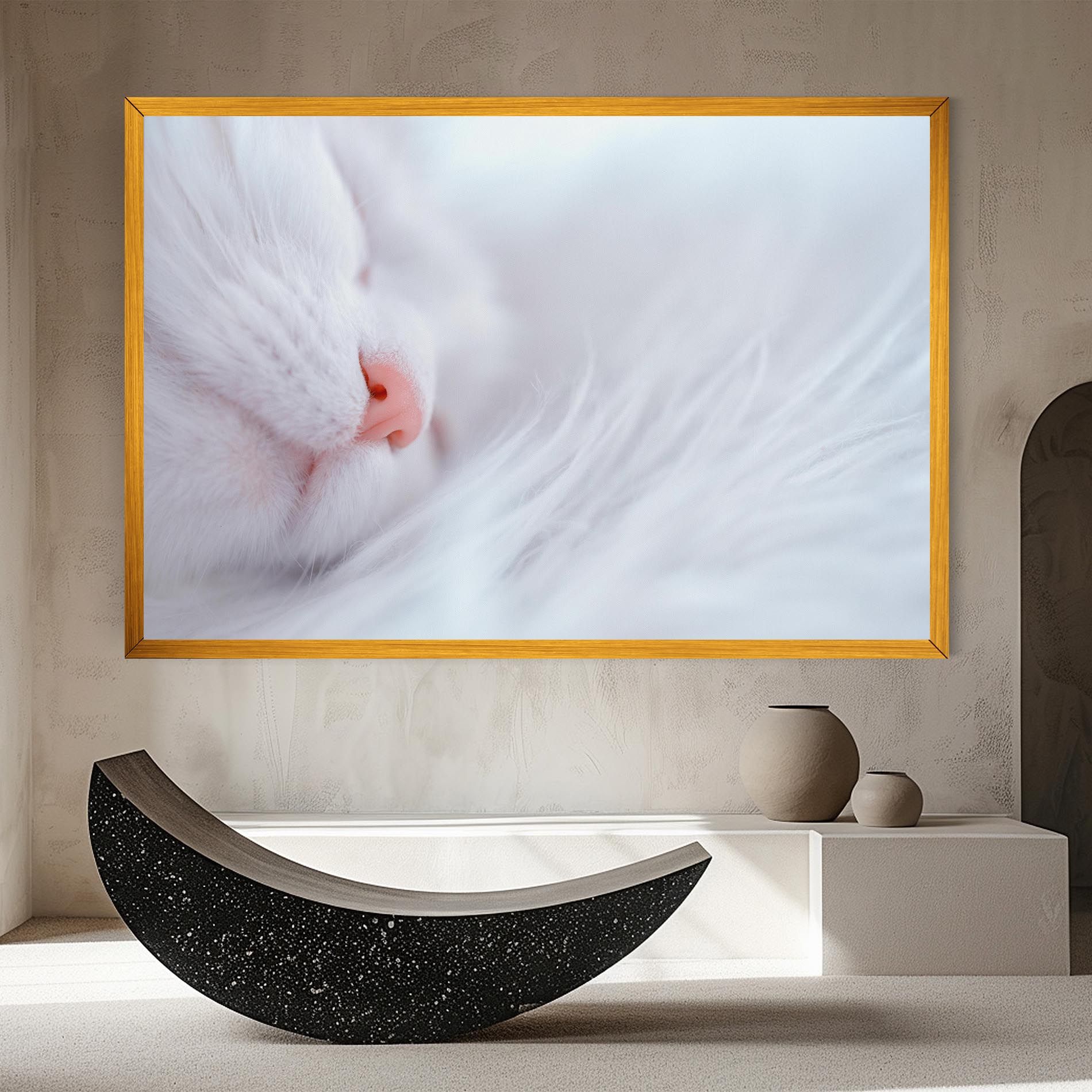 Dreamy White Cat mockup 8