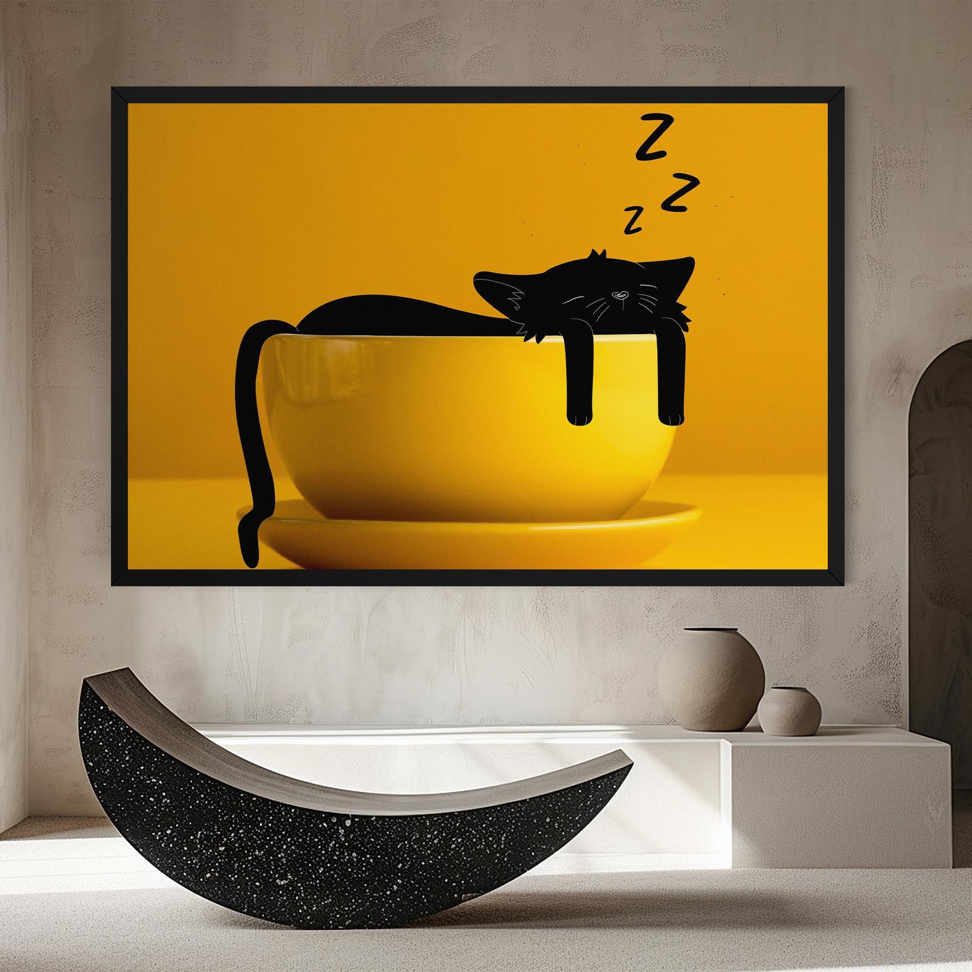 Leinwandbild Cat In A Cup mockup 8