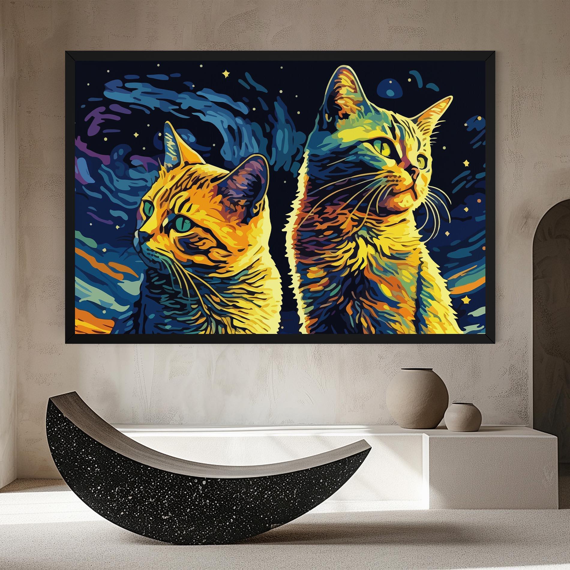 Leinwandbild Cat Painting mockup 8