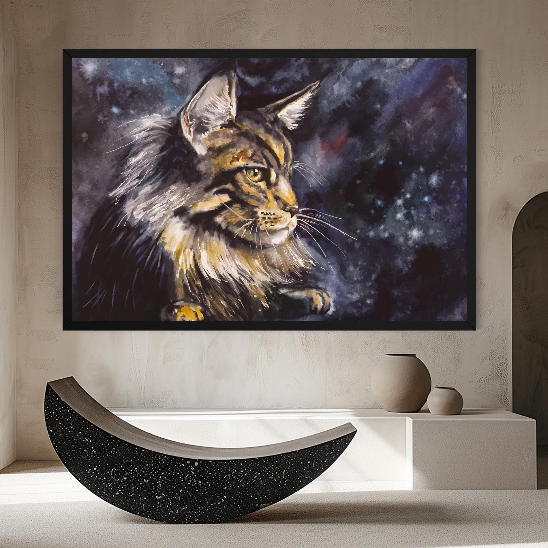 Leinwandbild Cat Watercolor Art mockup 8