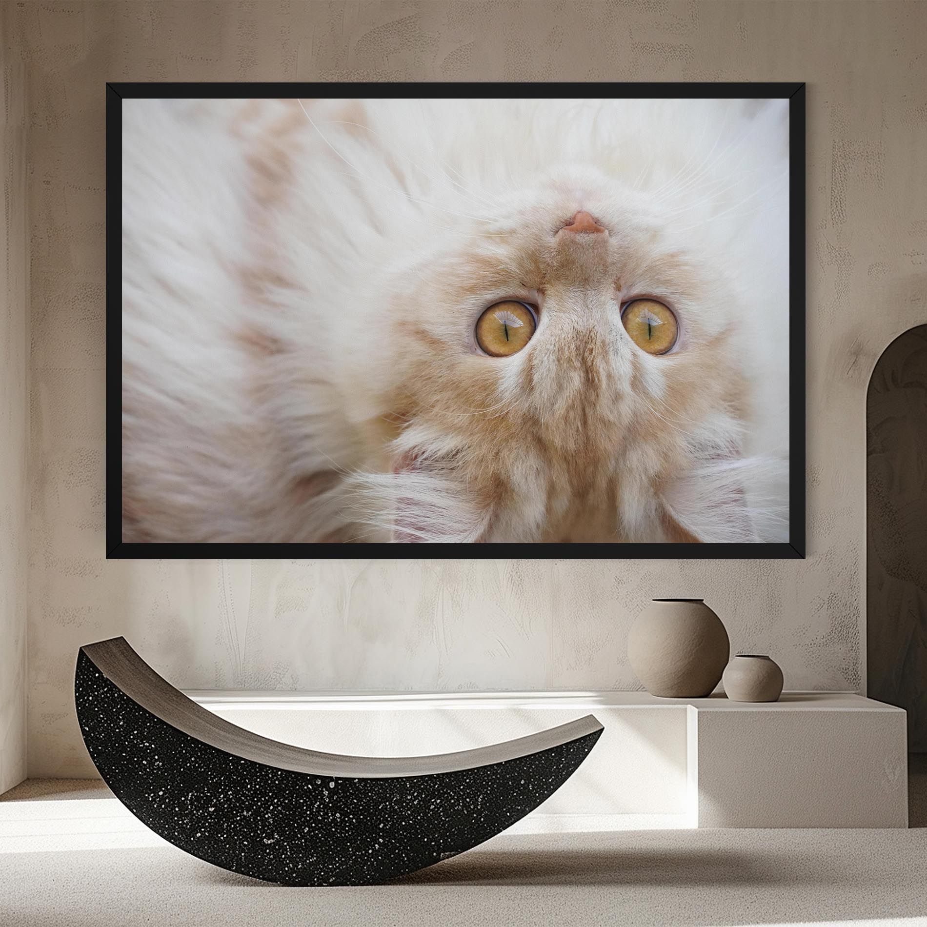 Close Up Yellow Eyes Cat mockup 8