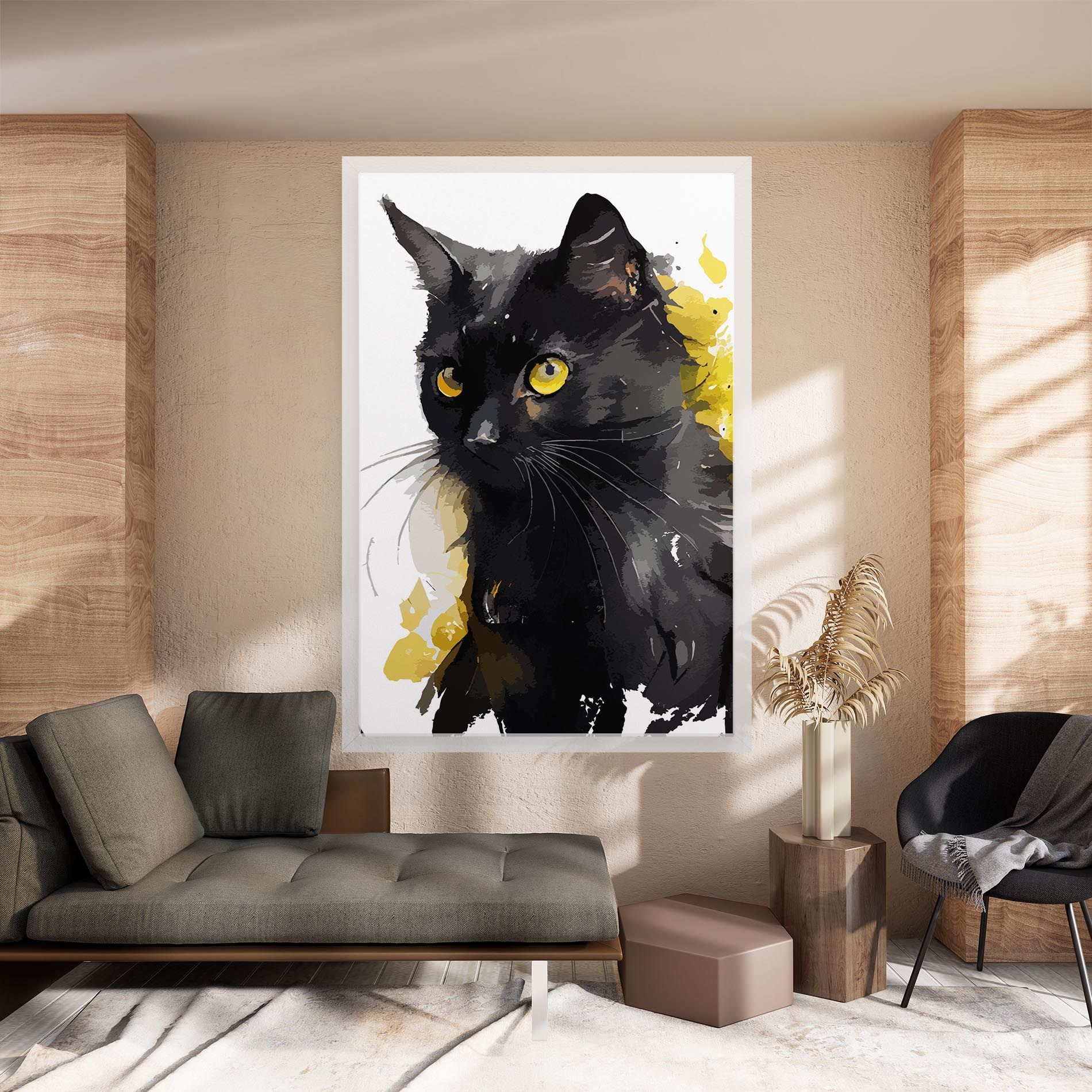 Beautiful Black Cat mockup 8