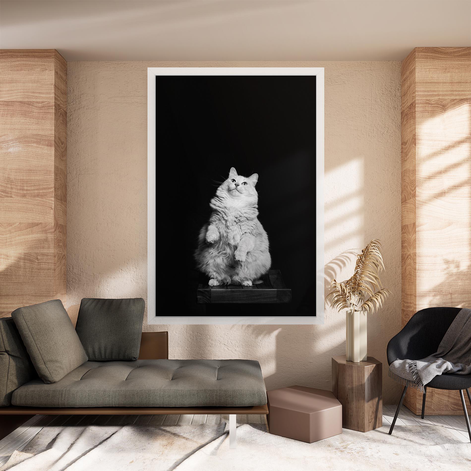 Leinwandbild Big Fluffy Cat mockup 8