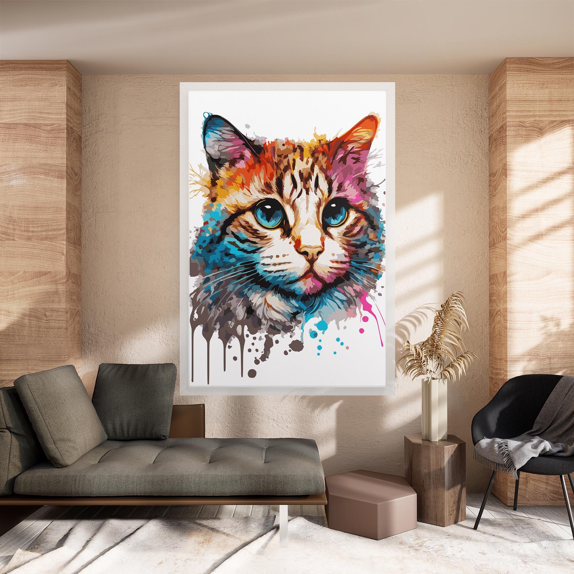 Leinwandbild Blue Eyes Cat mockup 8