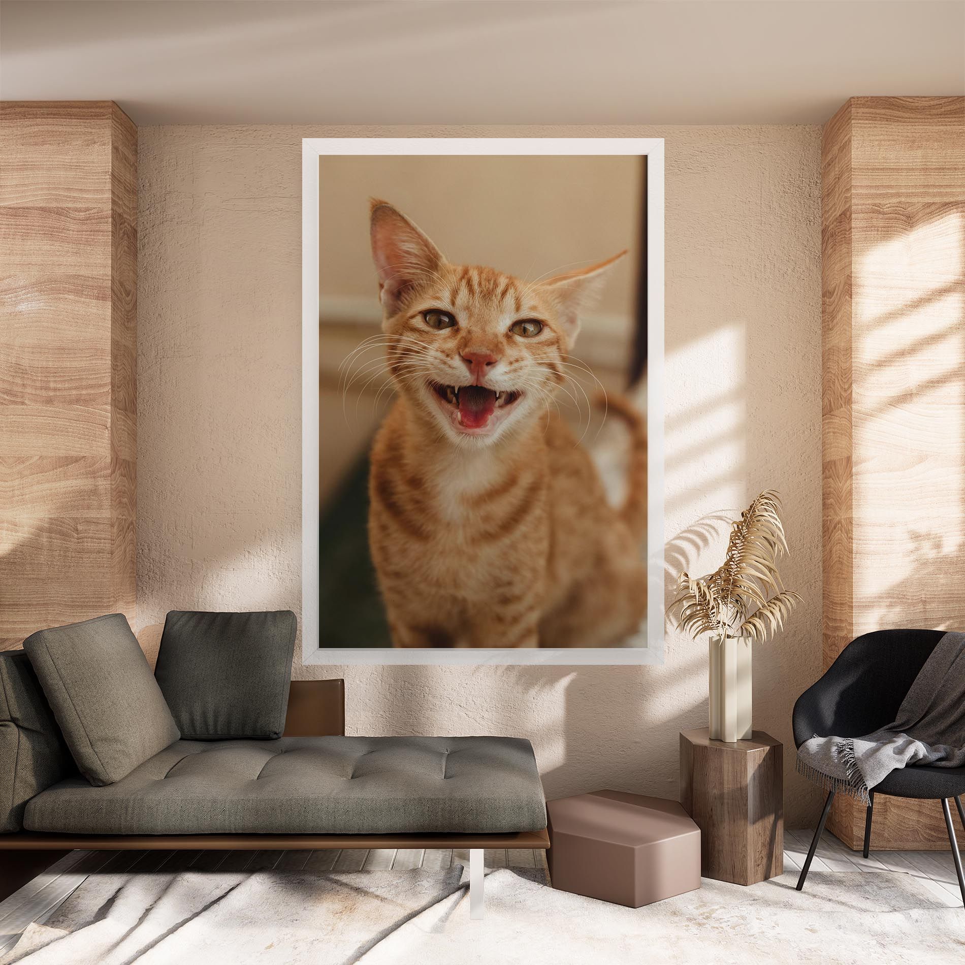 Orange Cat Smiling mockup 8
