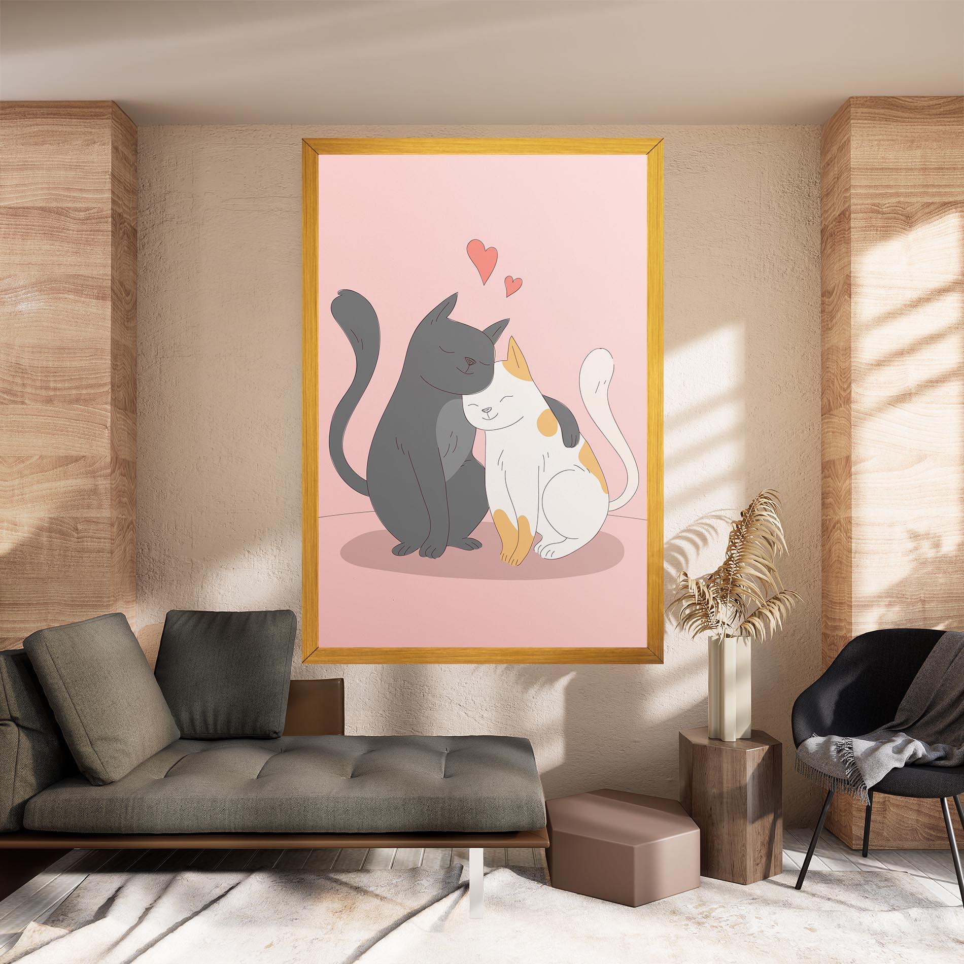 Leinwandbild Lover Cats mockup 8
