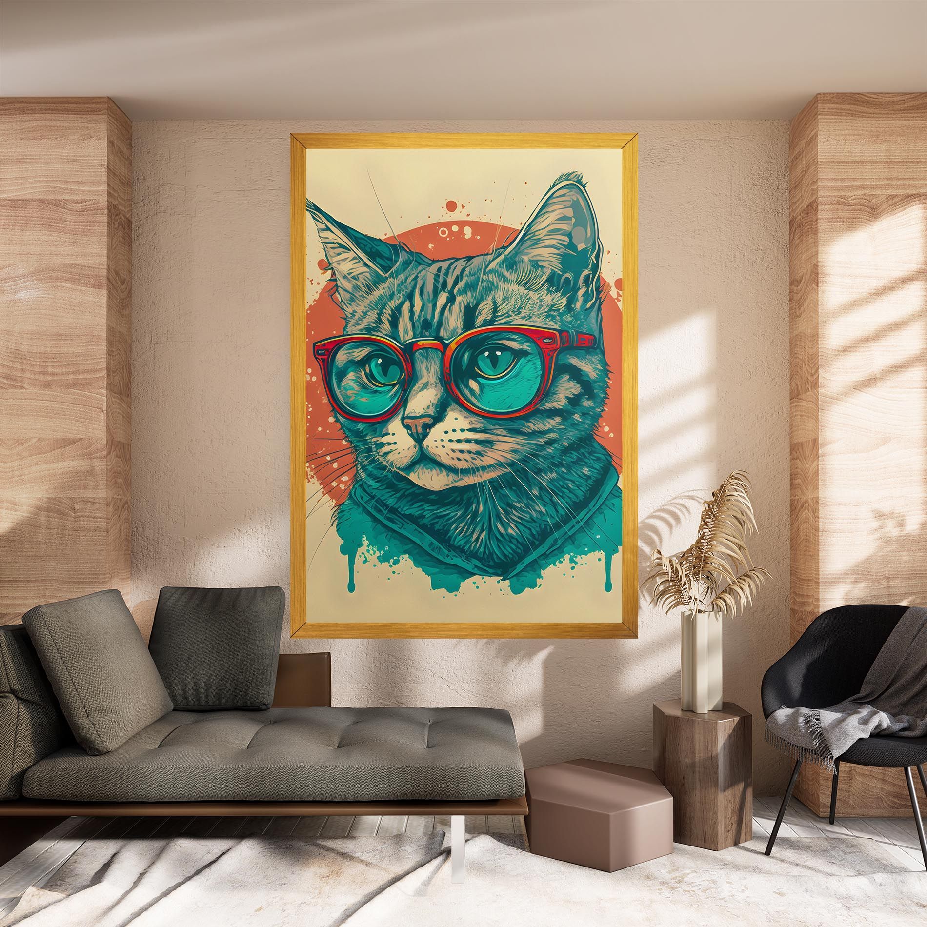 Red Glasses Cat mockup 8