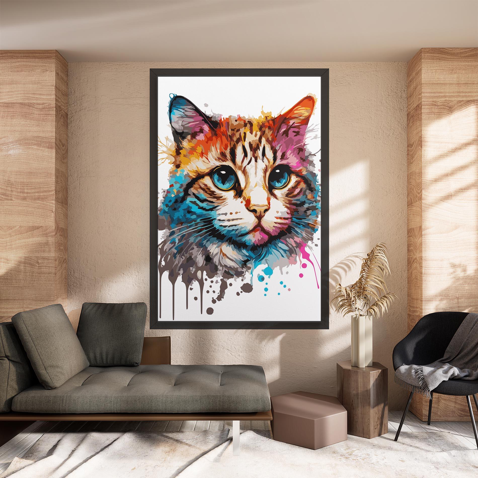 Leinwandbild Blue Eyes Cat mockup 8