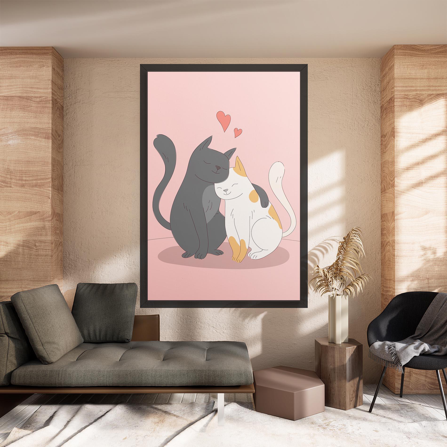 Leinwandbild Lover Cats mockup 8