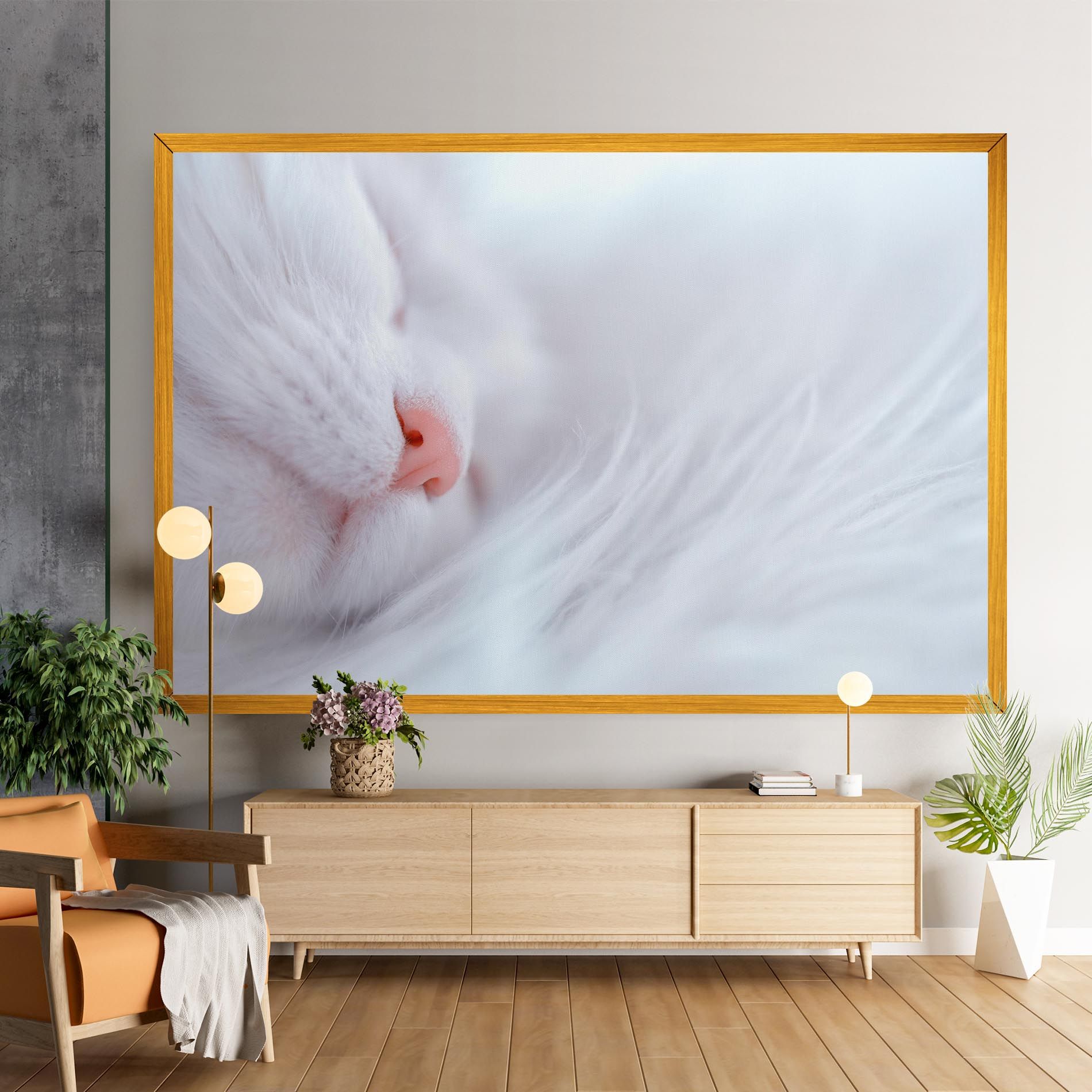 Dreamy White Cat mockup 9