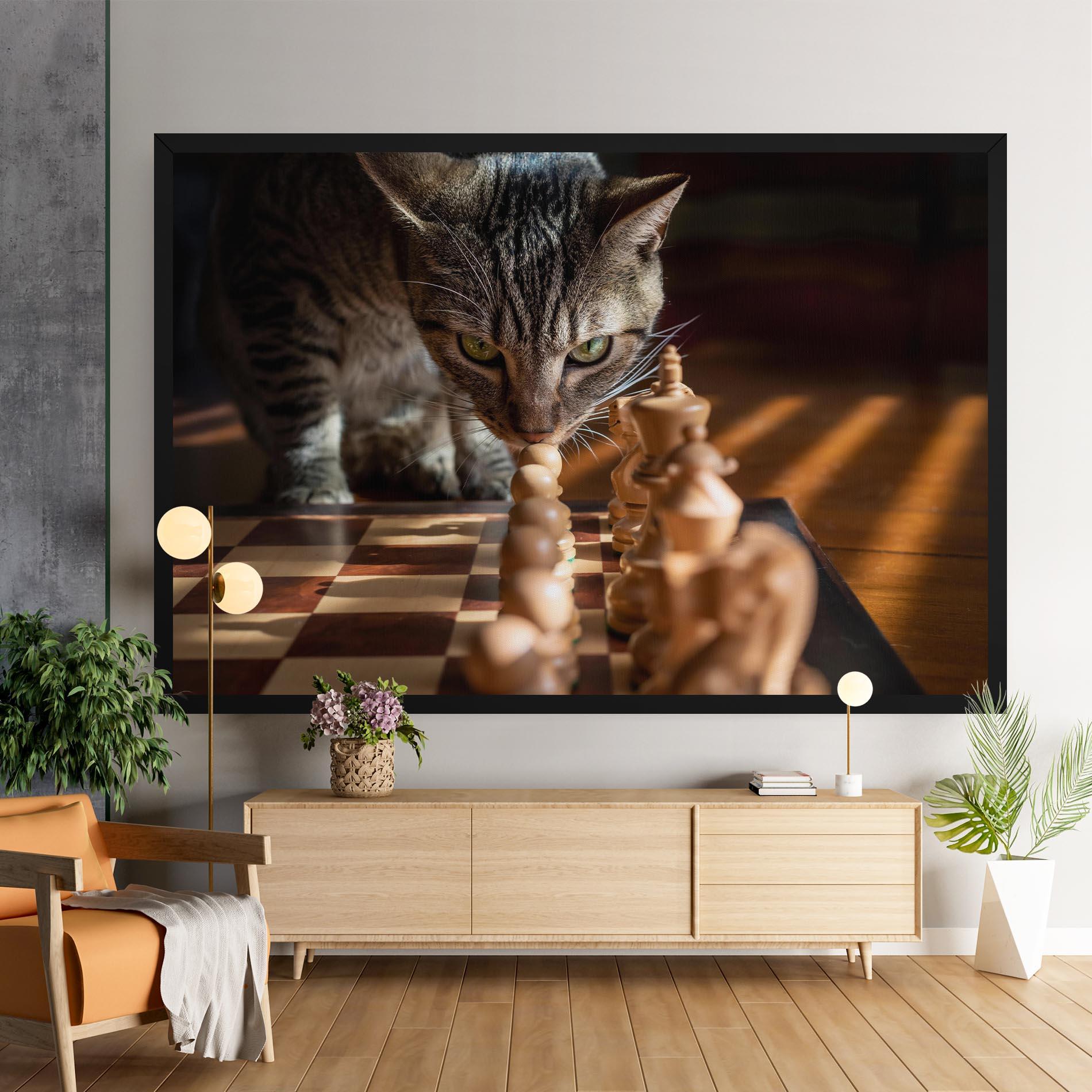 Leinwandbild Chess Cat mockup 9