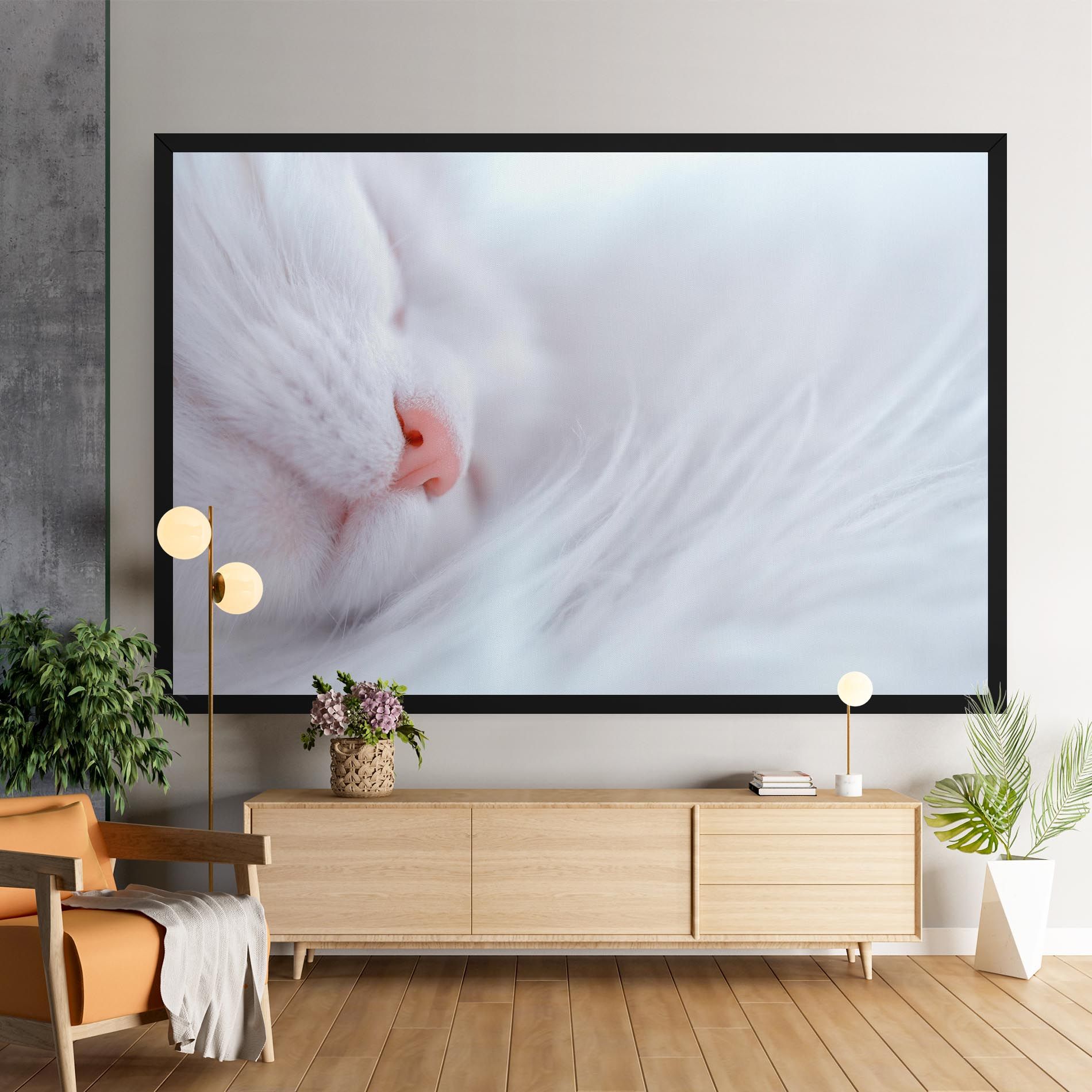 Dreamy White Cat mockup 9