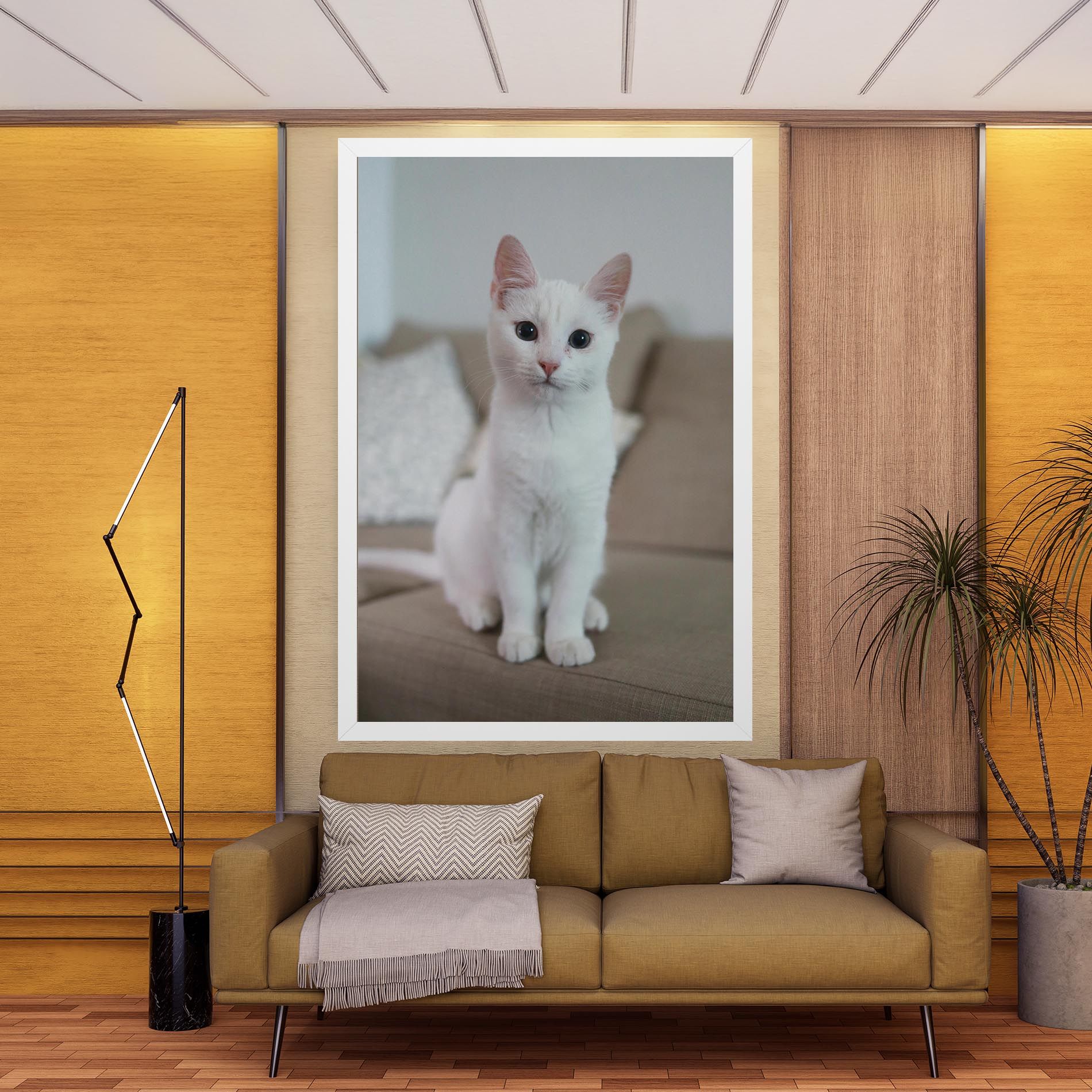 Beautiful White Cat mockup 9