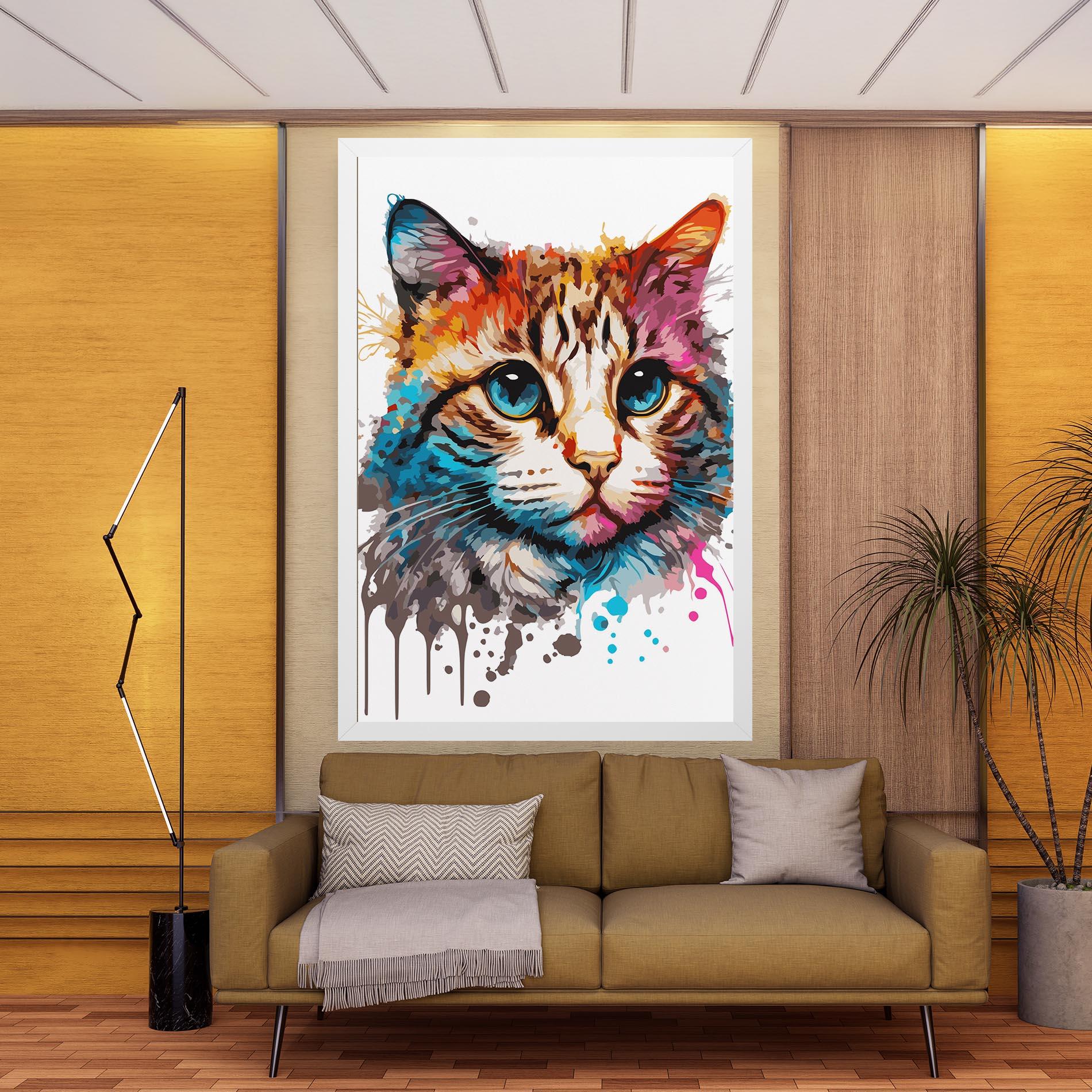 Leinwandbild Blue Eyes Cat mockup 9