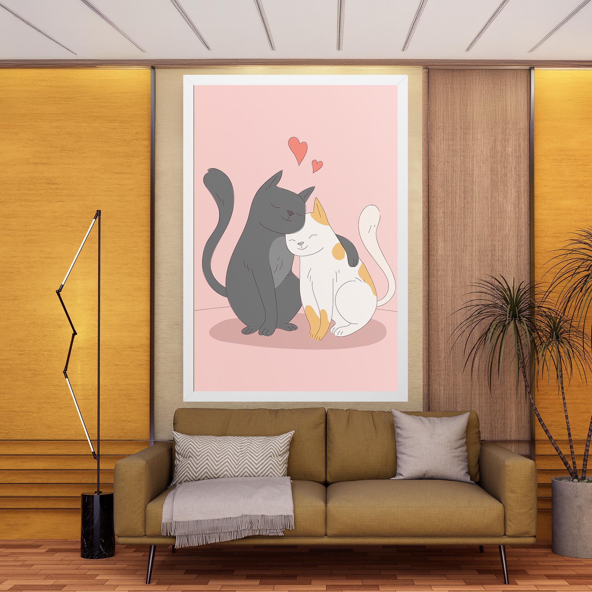 Leinwandbild Lover Cats mockup 9