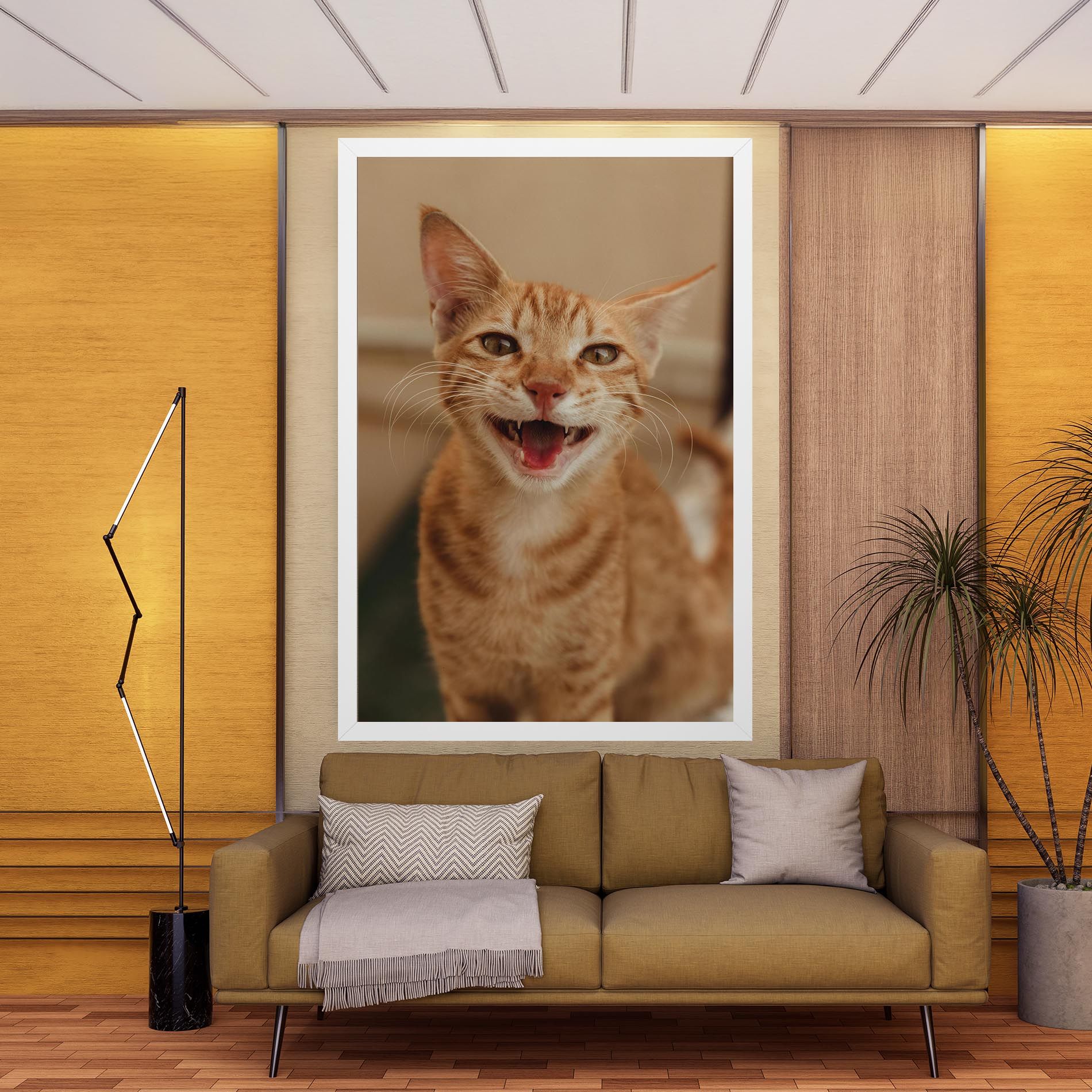 Orange Cat Smiling mockup 9