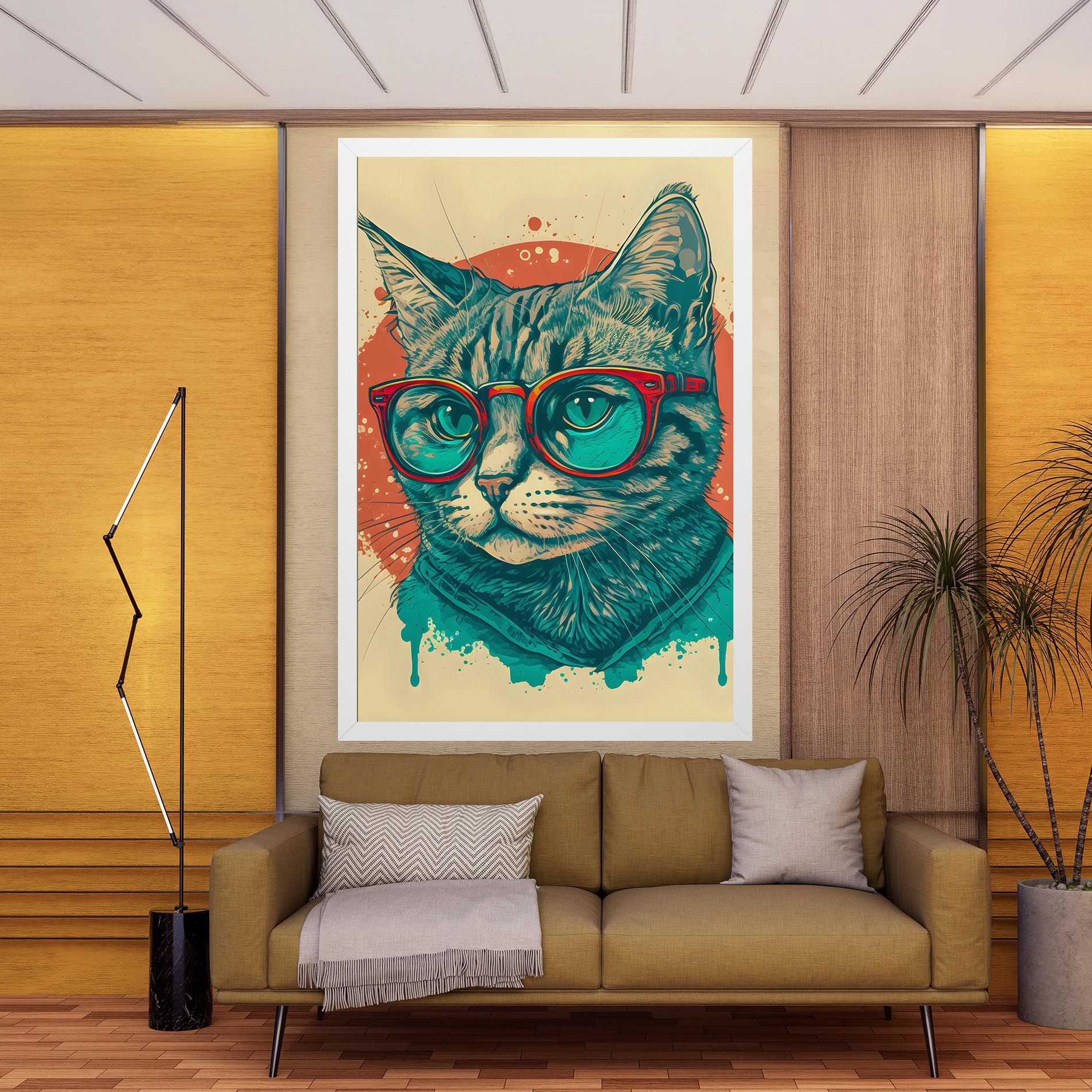 Red Glasses Cat mockup 9