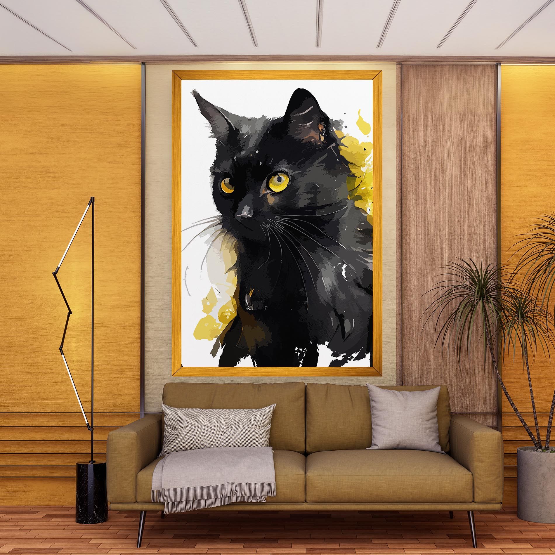 Beautiful Black Cat mockup 9