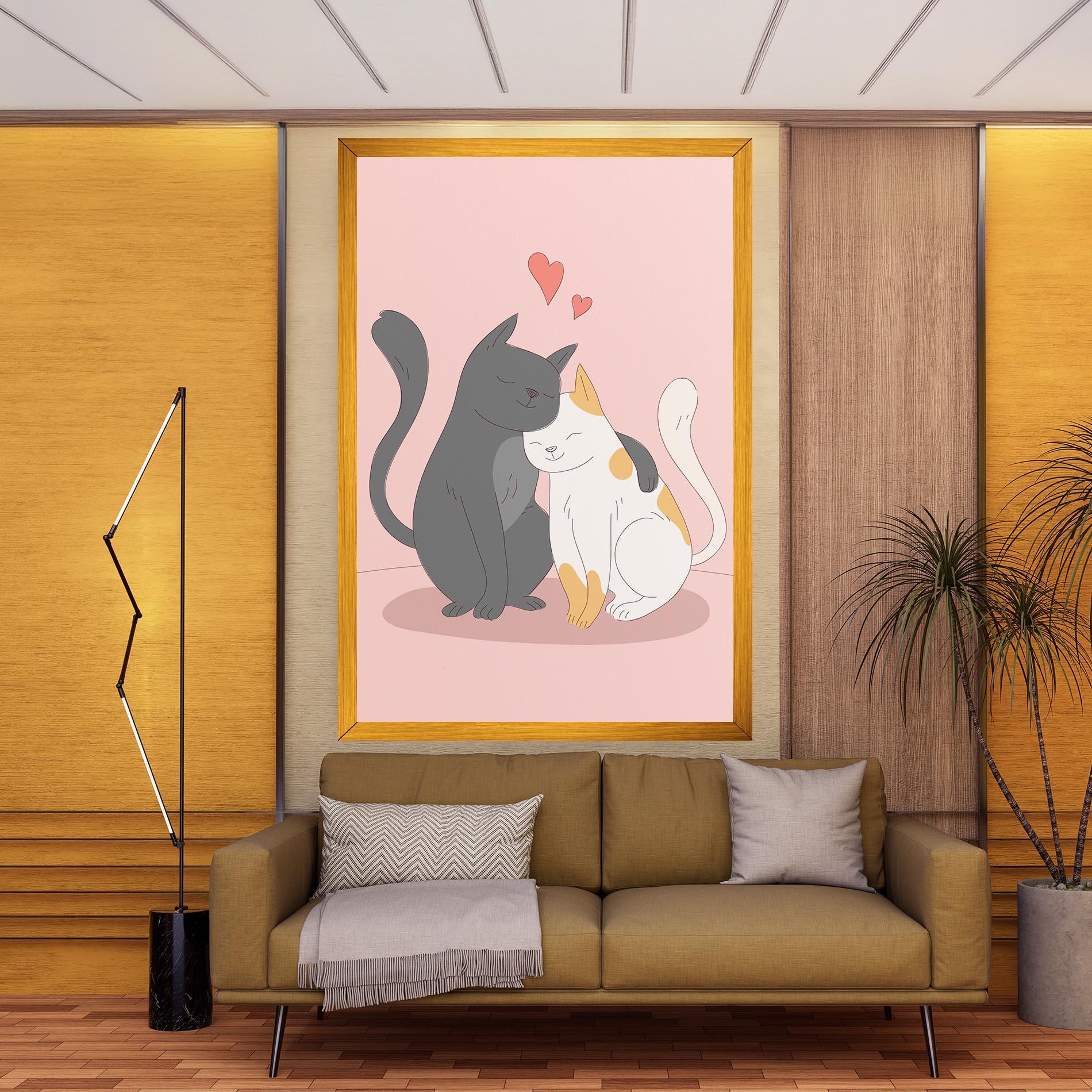 Leinwandbild Lover Cats mockup 9