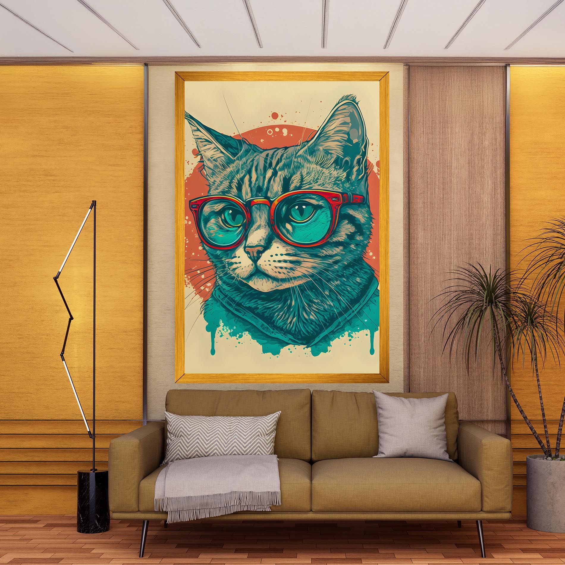Red Glasses Cat mockup 9