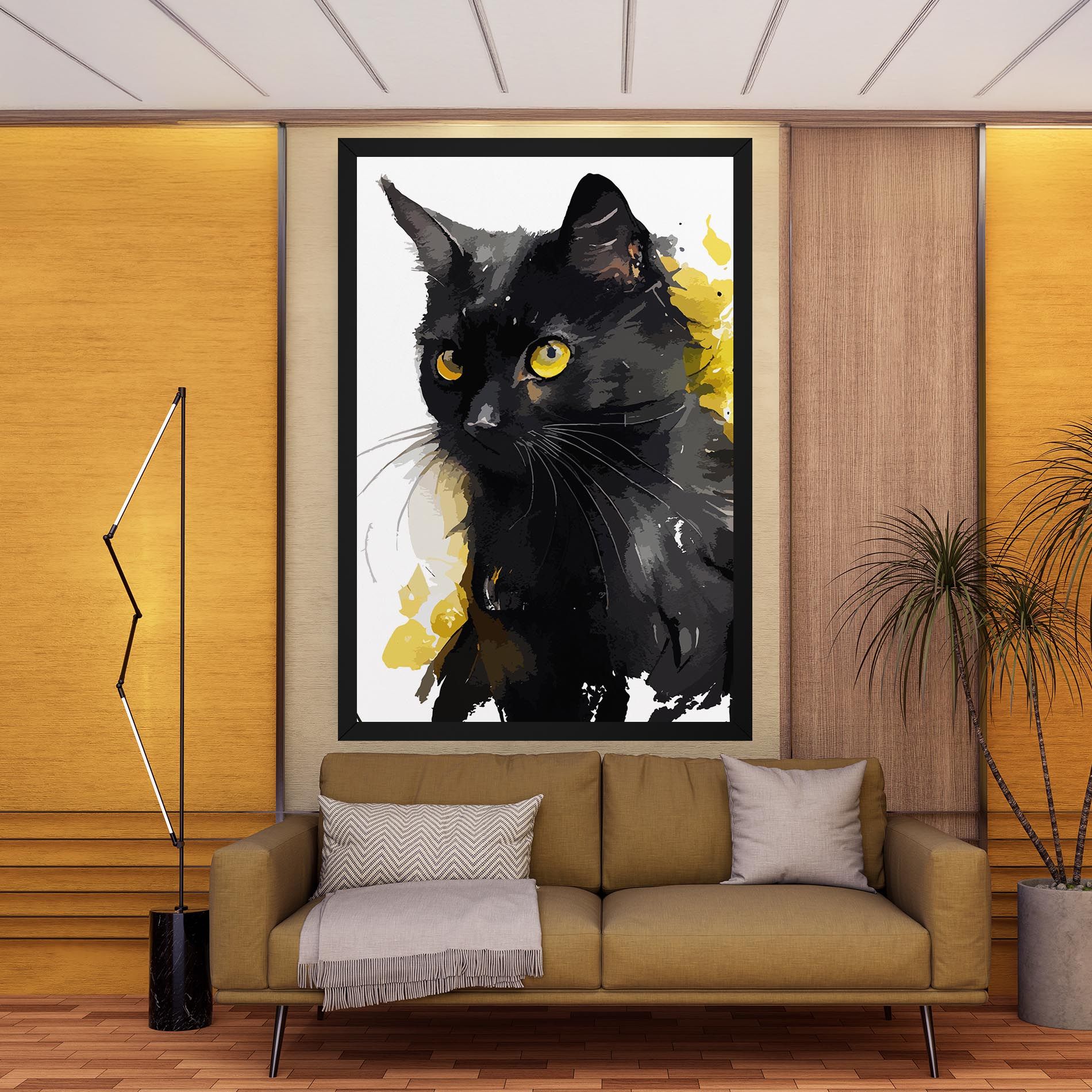 Beautiful Black Cat mockup 9