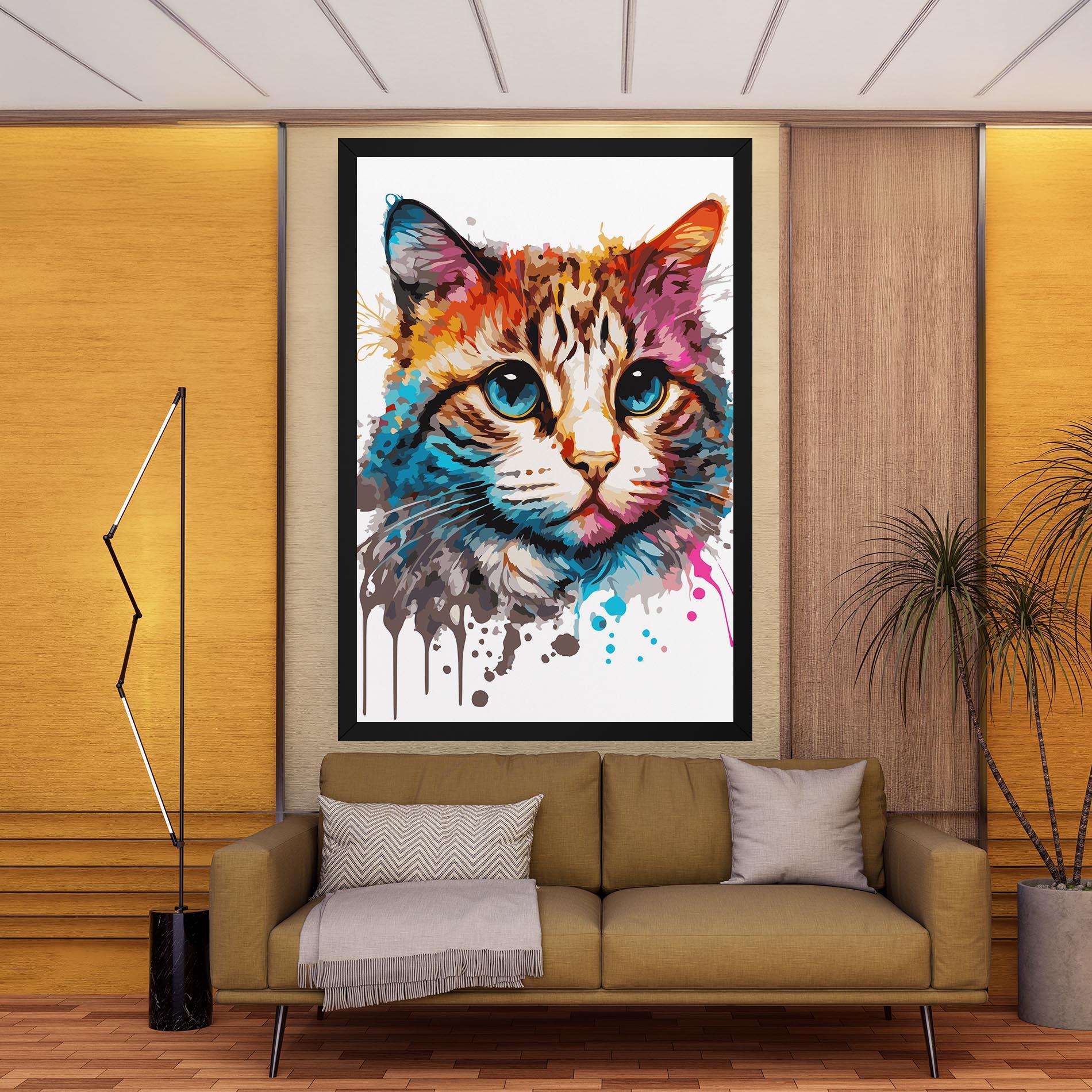 Leinwandbild Blue Eyes Cat mockup 9