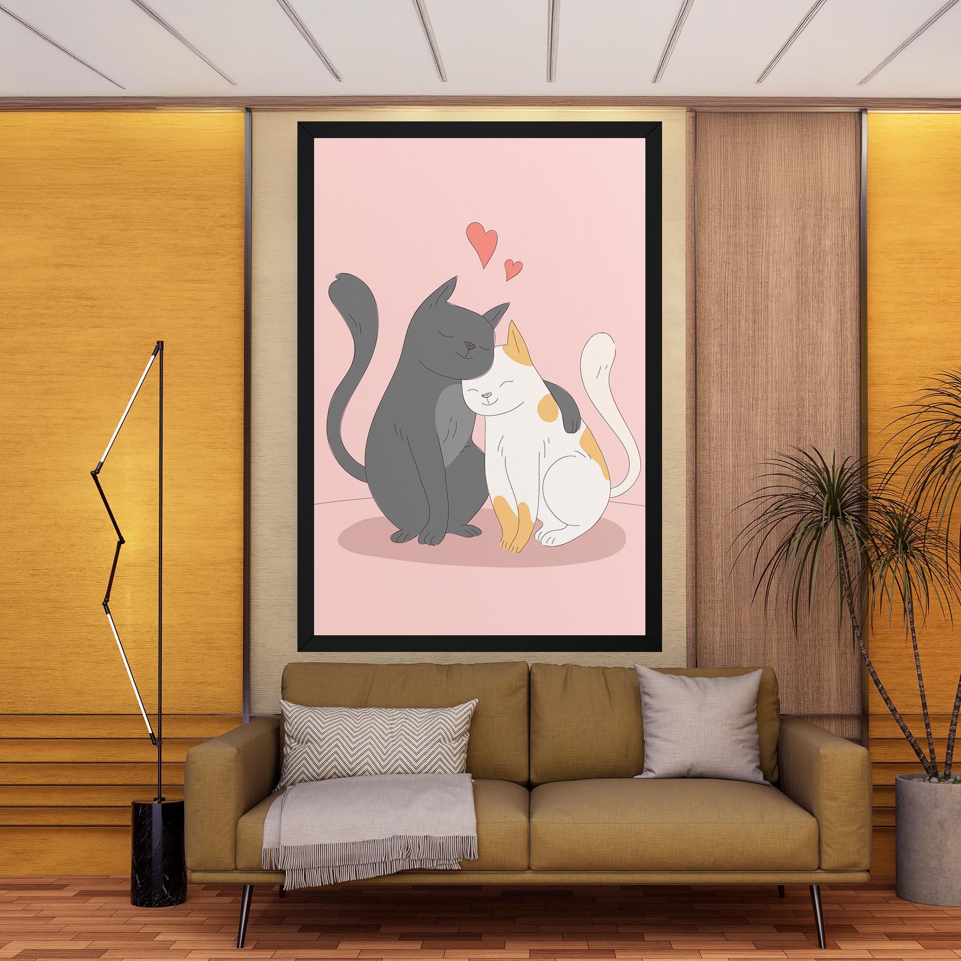 Leinwandbild Lover Cats mockup 9