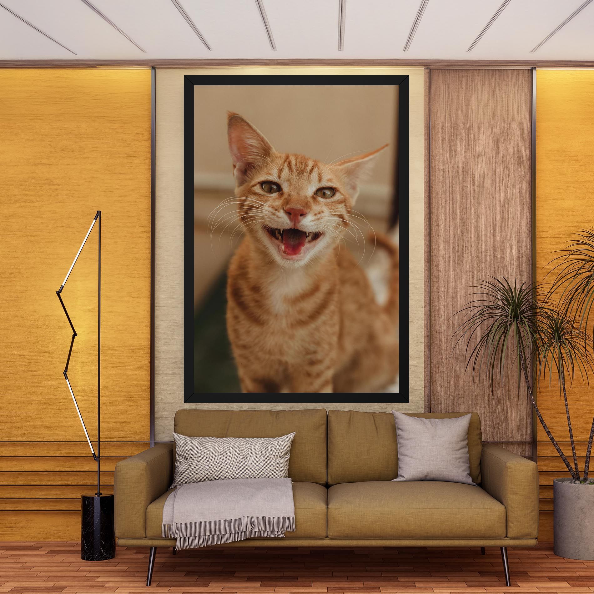 Orange Cat Smiling mockup 9