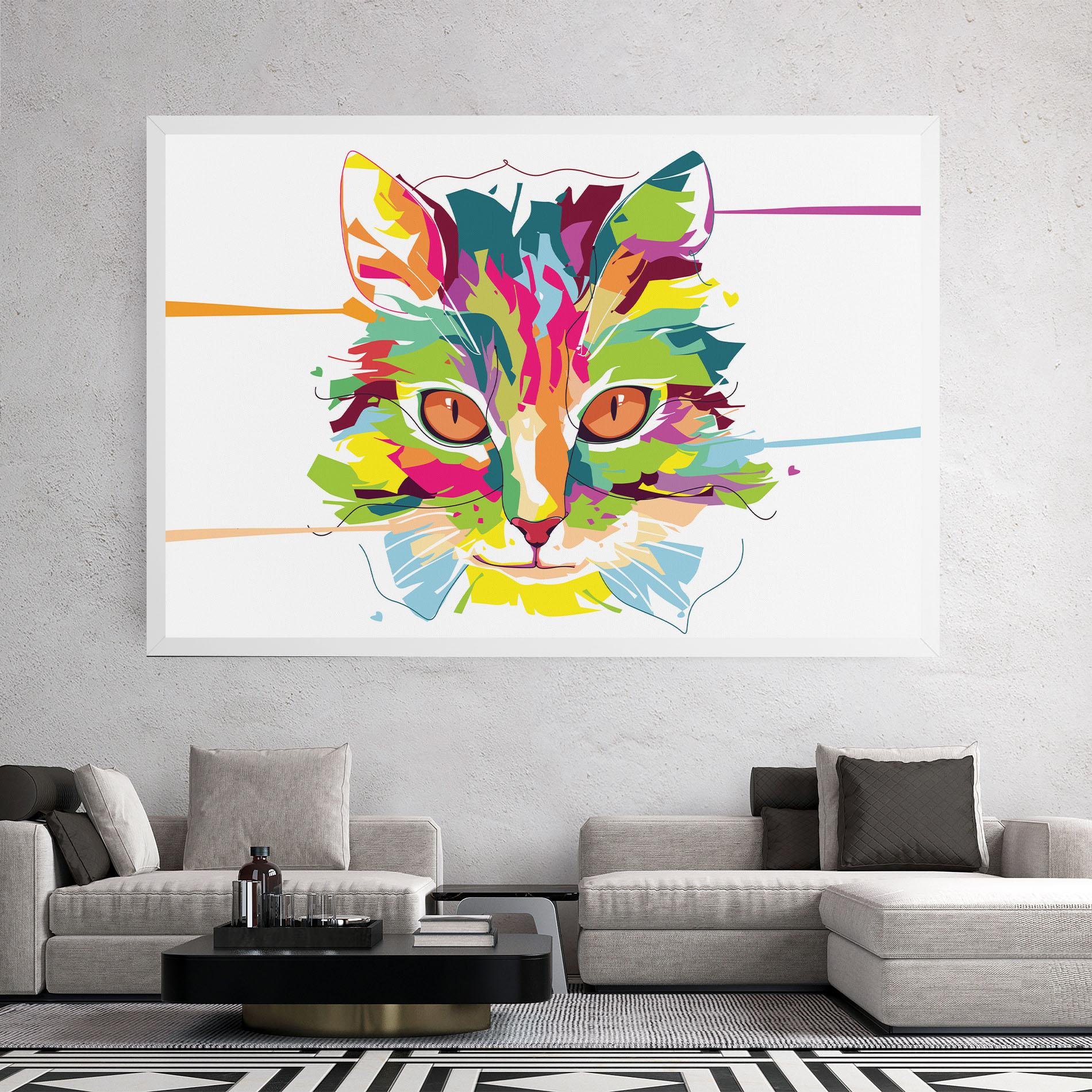 Leinwandbild Cat Art Close Up mockup 2