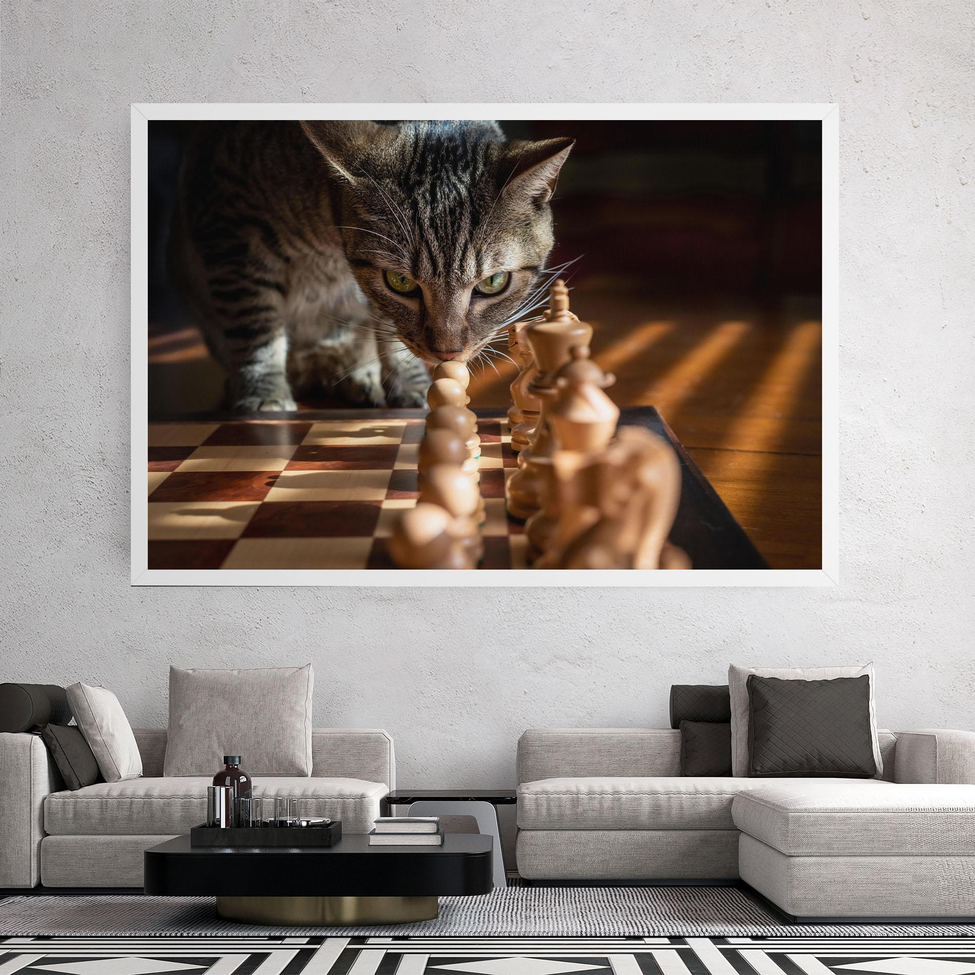 Leinwandbild Chess Cat mockup 2