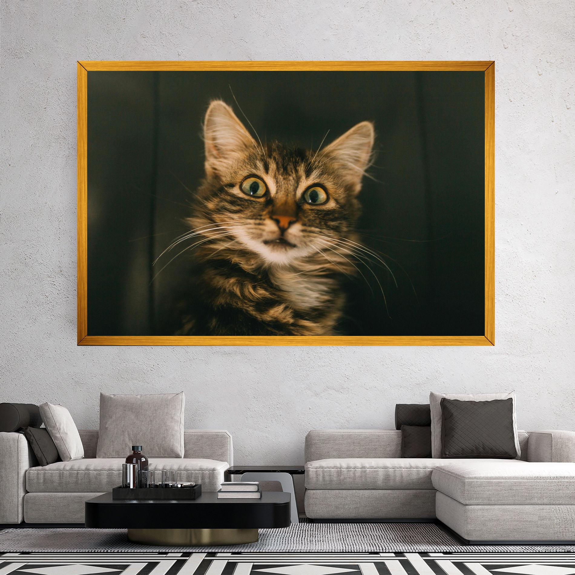 Leinwandbild Amazed Cat mockup 2