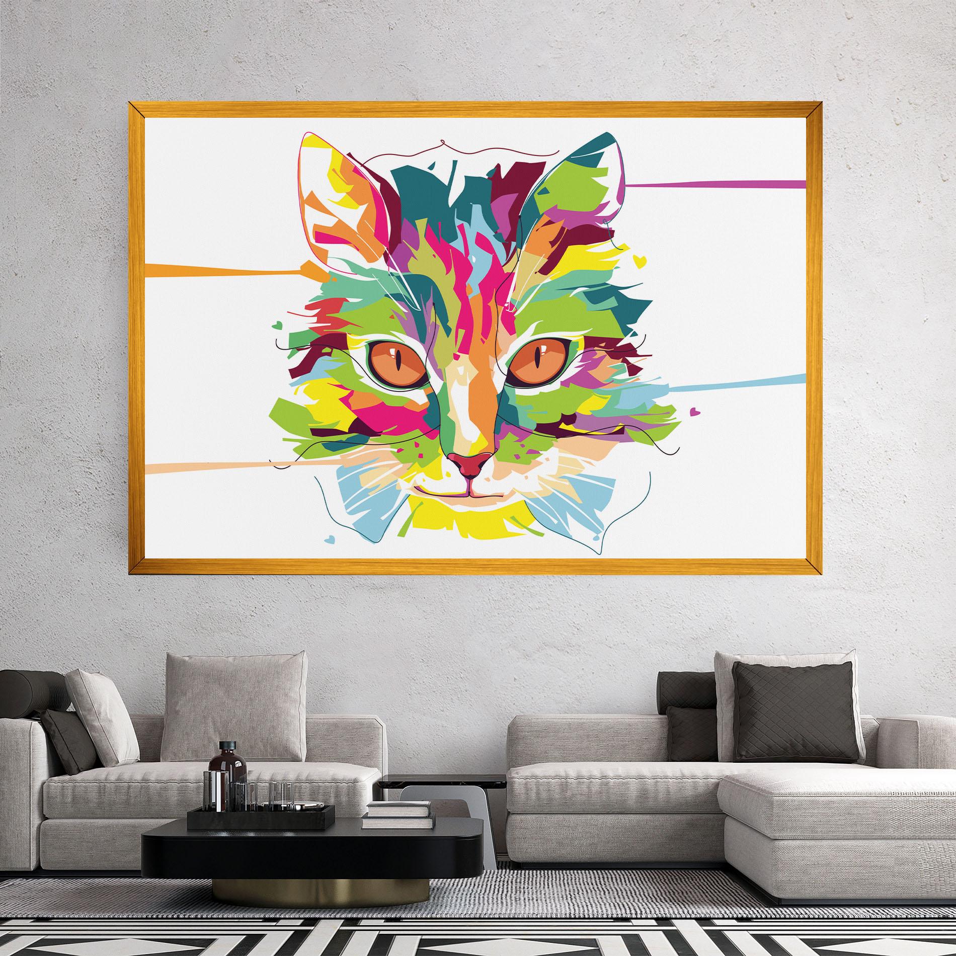 Leinwandbild Cat Art Close Up mockup 2