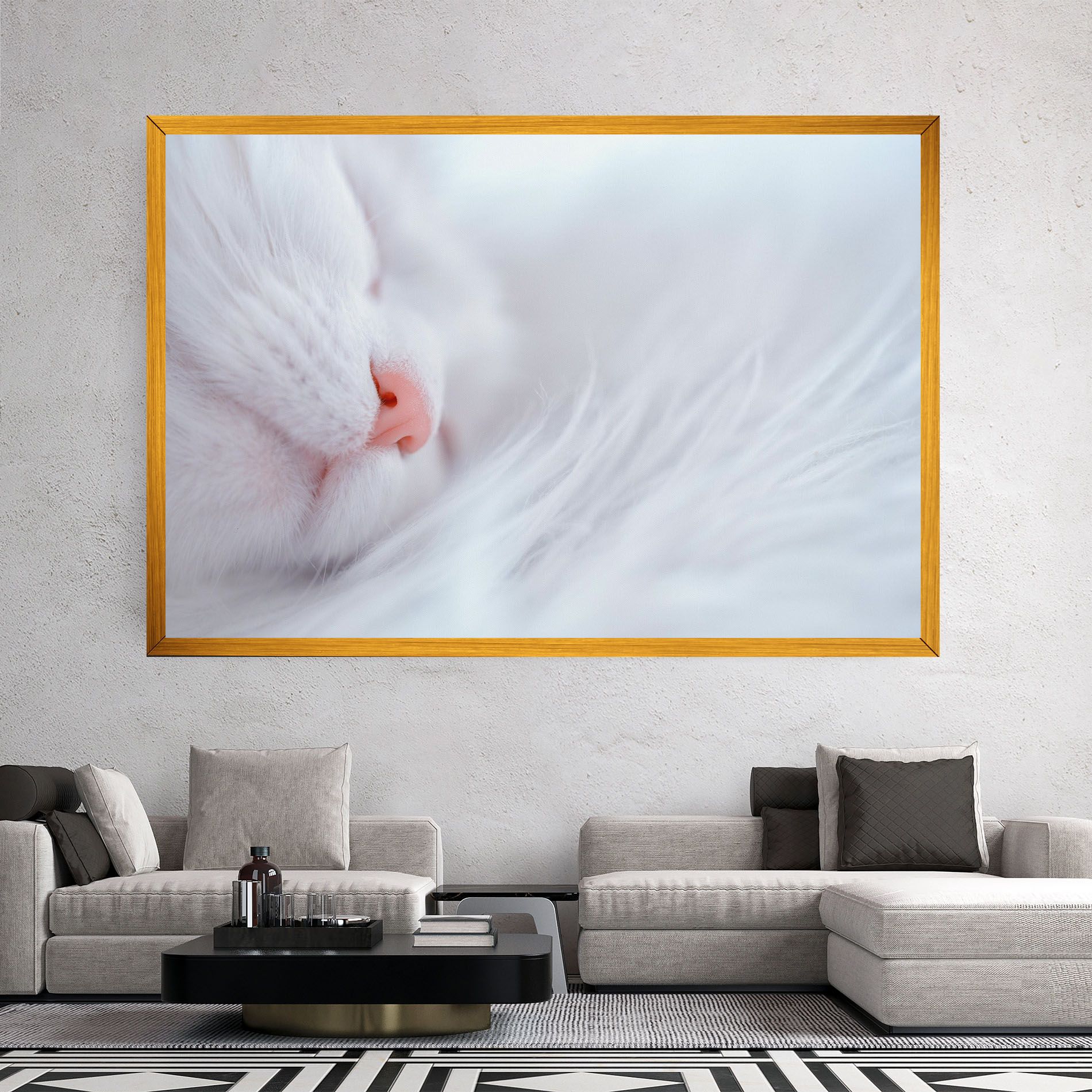 Dreamy White Cat mockup 2