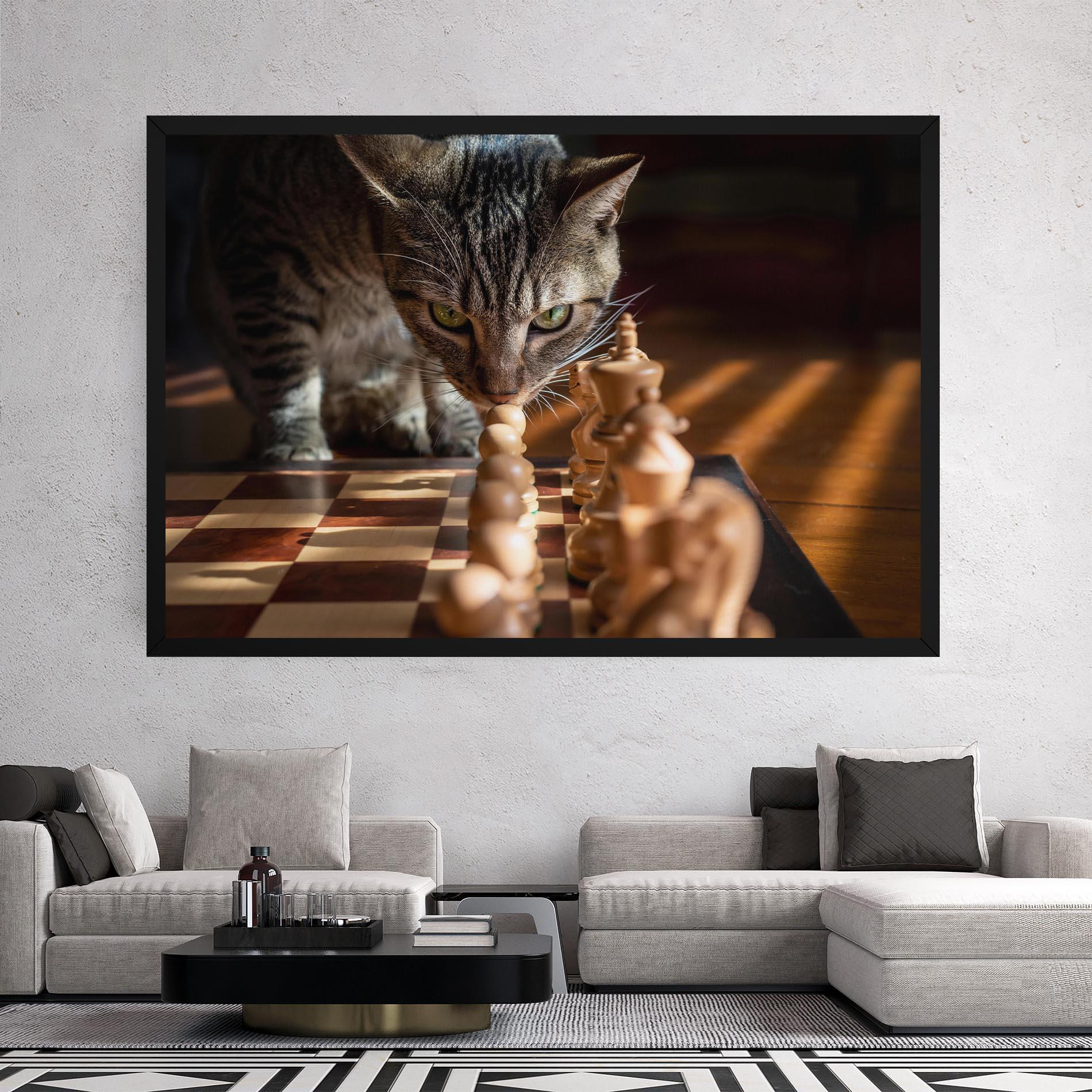 Leinwandbild Chess Cat mockup 2