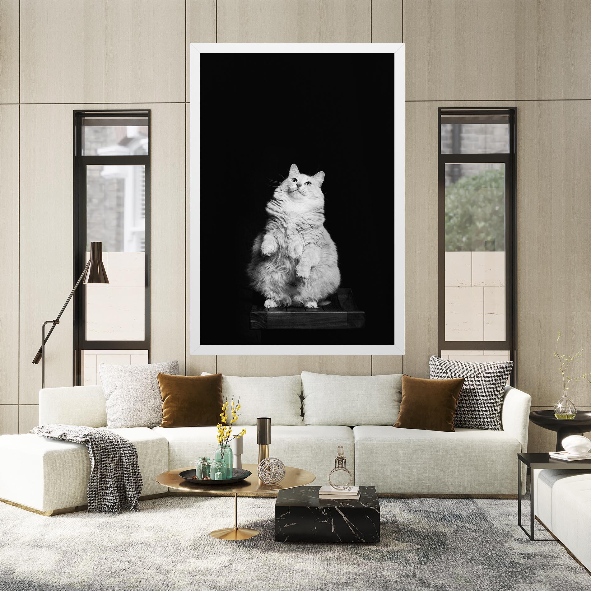 Leinwandbild Big Fluffy Cat mockup 2