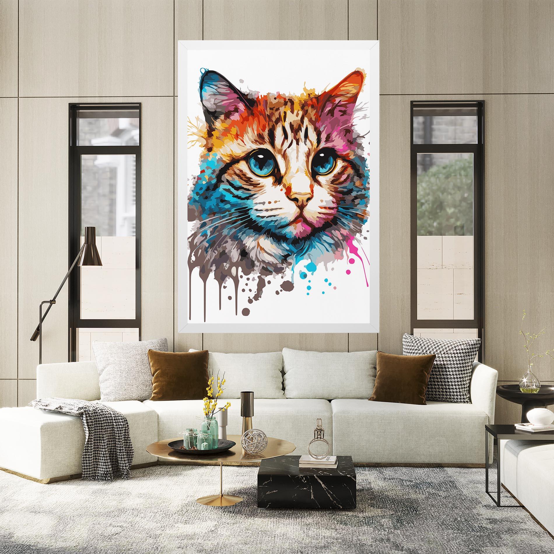 Leinwandbild Blue Eyes Cat mockup 2