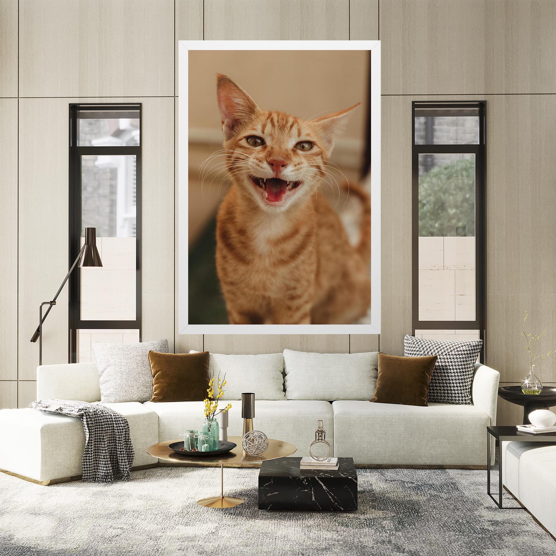 Leinwandbild Orange Cat Smiling mockup 2