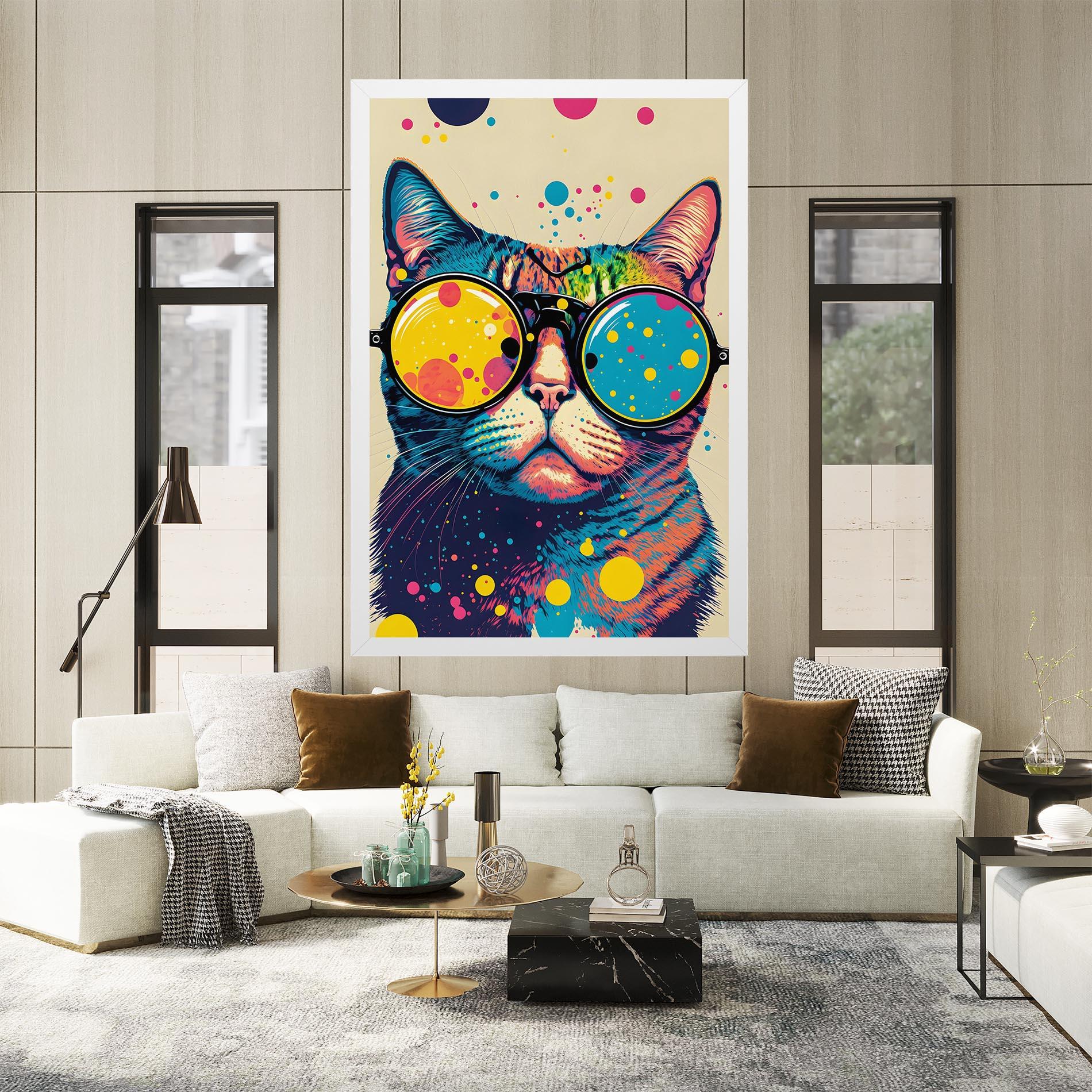 Leinwandbild Vintage Cat mockup 2
