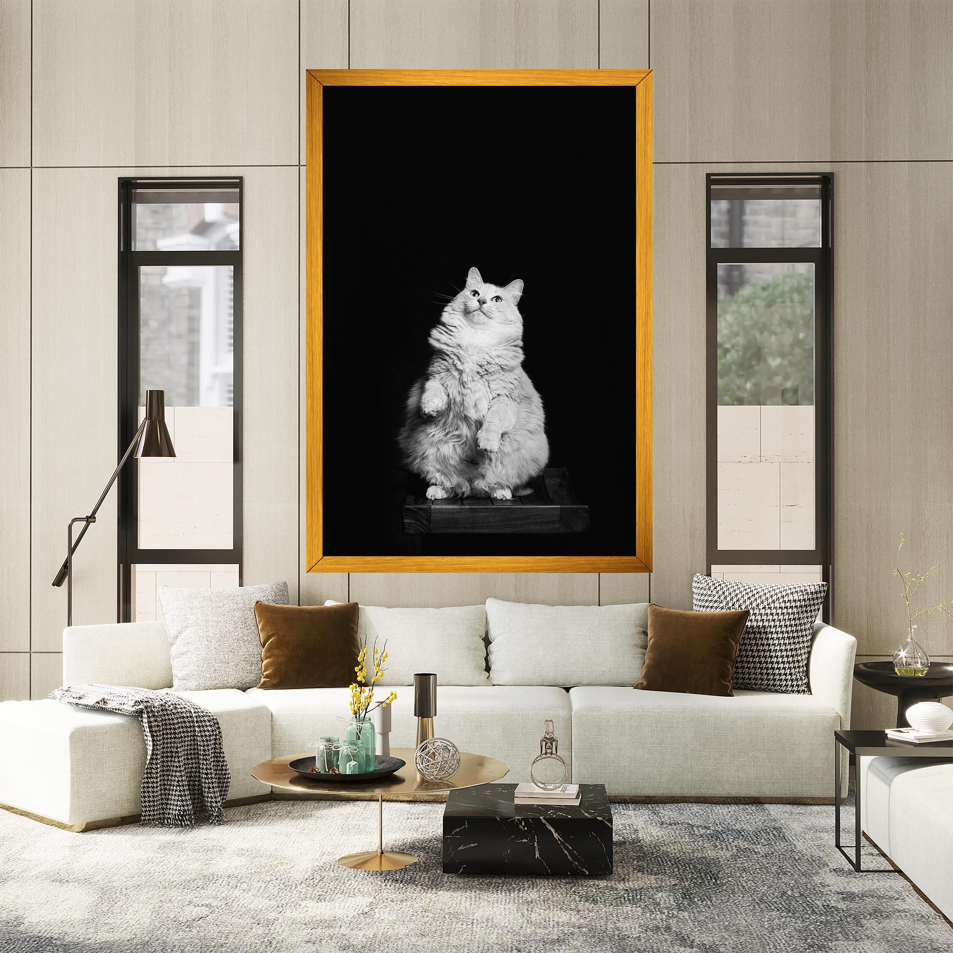 Leinwandbild Big Fluffy Cat mockup 2