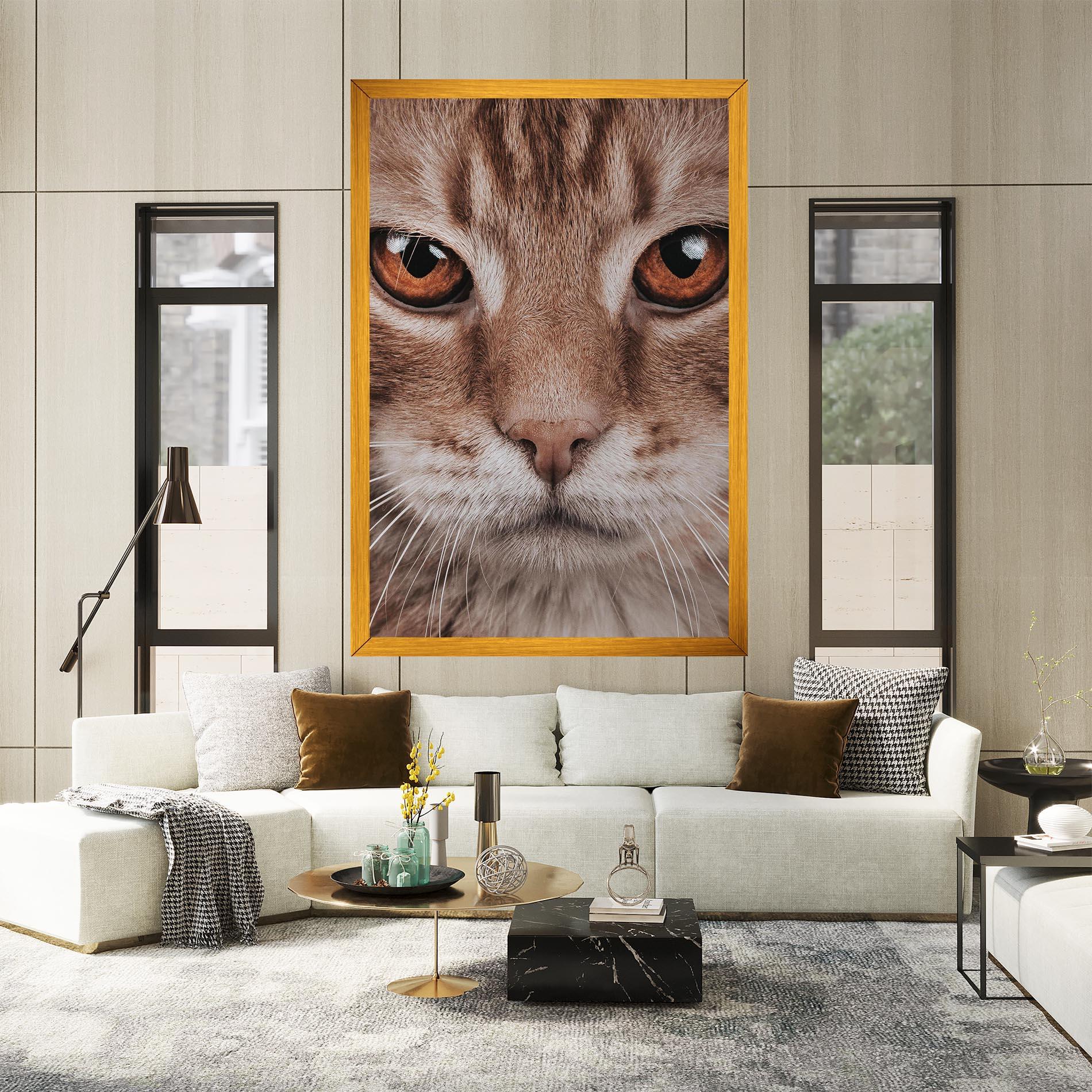 Leinwandbild Fire Eyes Cat mockup 2