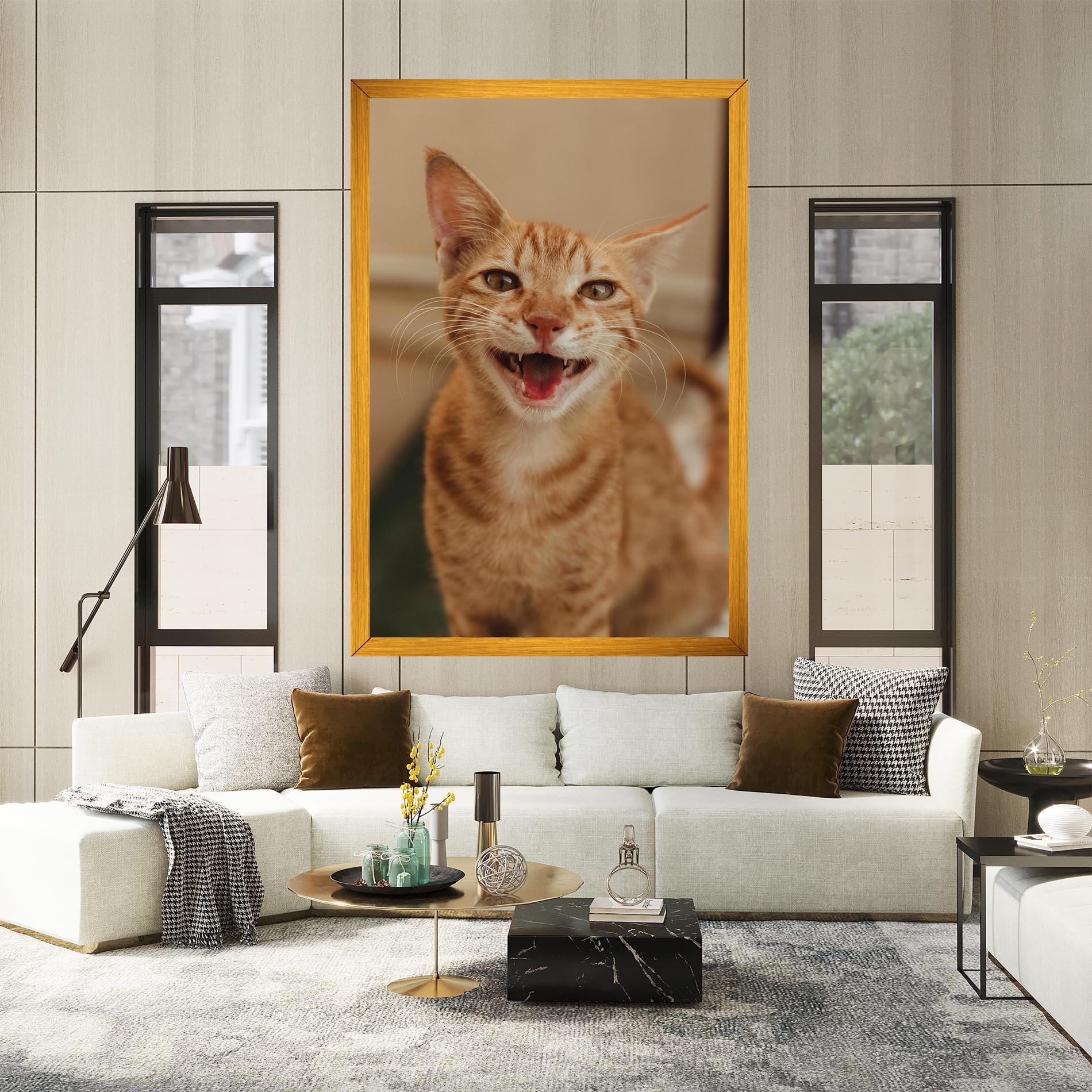 Leinwandbild Orange Cat Smiling mockup 2