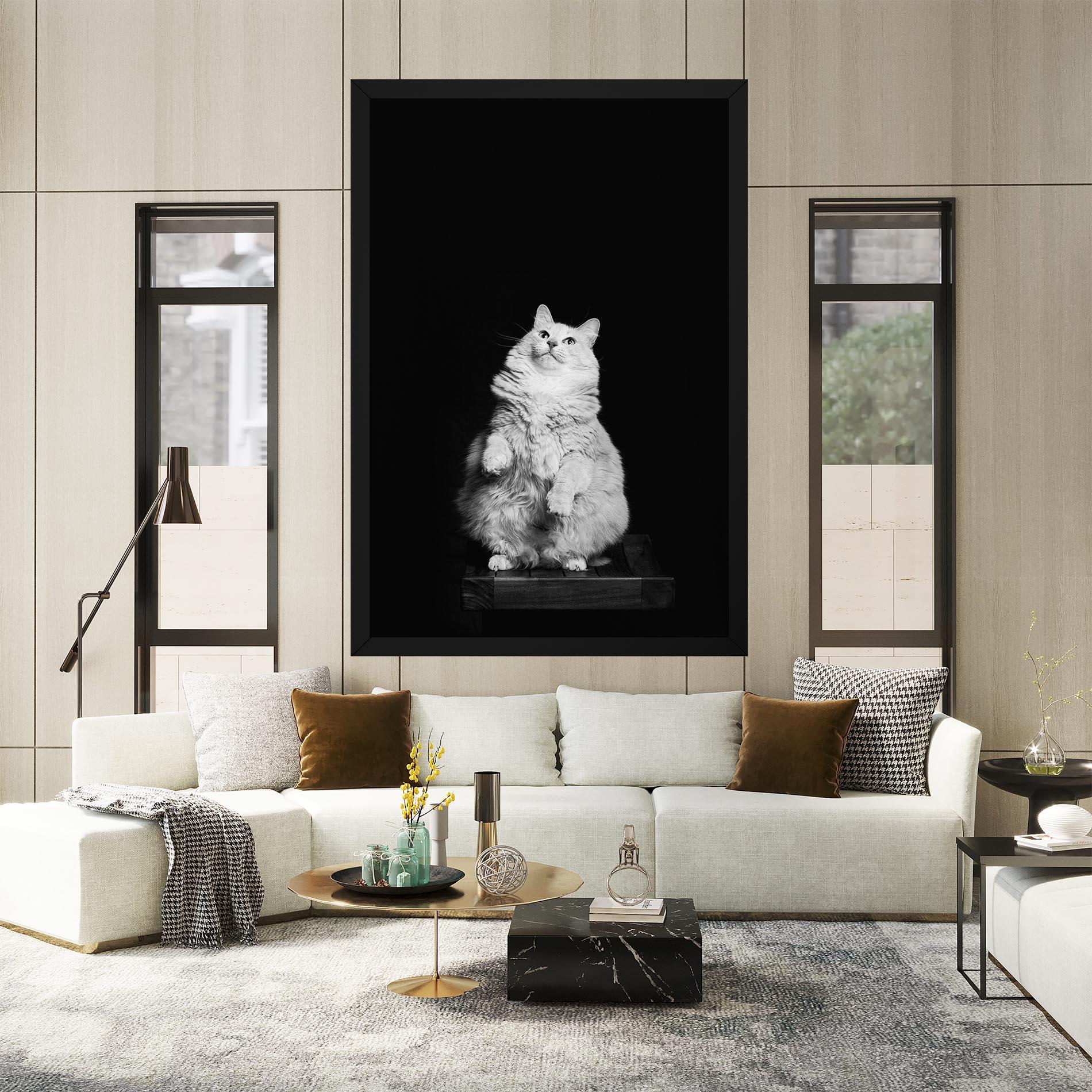 Leinwandbild Big Fluffy Cat mockup 2