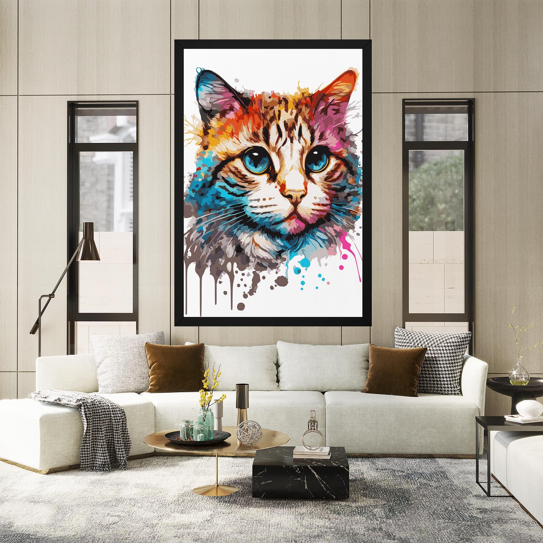 Leinwandbild Blue Eyes Cat mockup 2