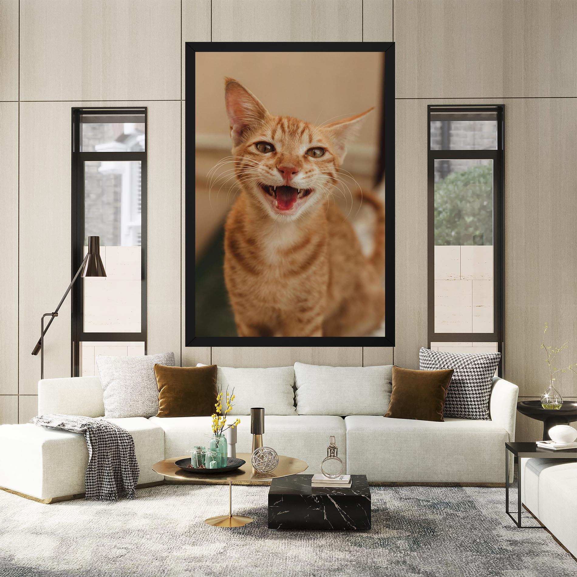 Leinwandbild Orange Cat Smiling mockup 2