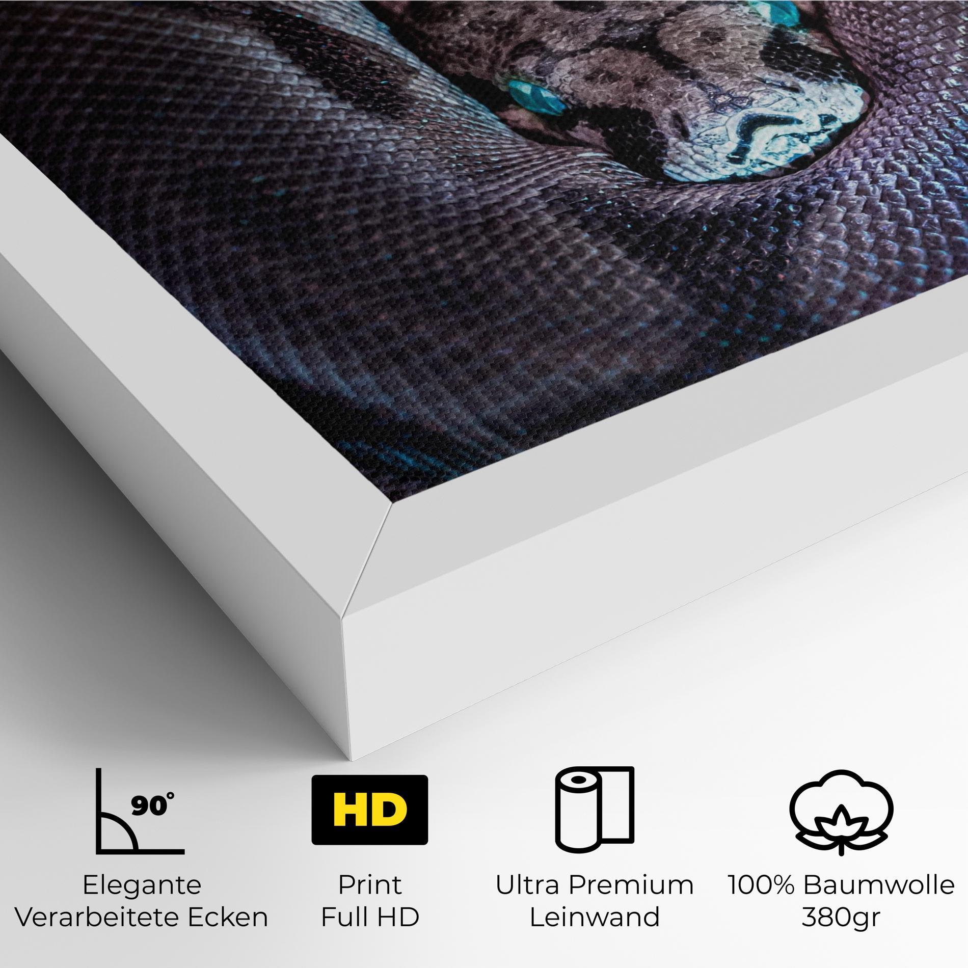 Leinwandbild Vibrant Snake mockup 4