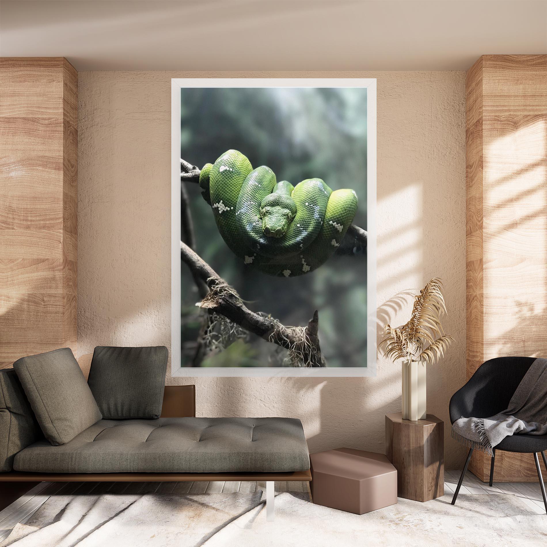 Leinwandbild Sleepy Snake mockup 8