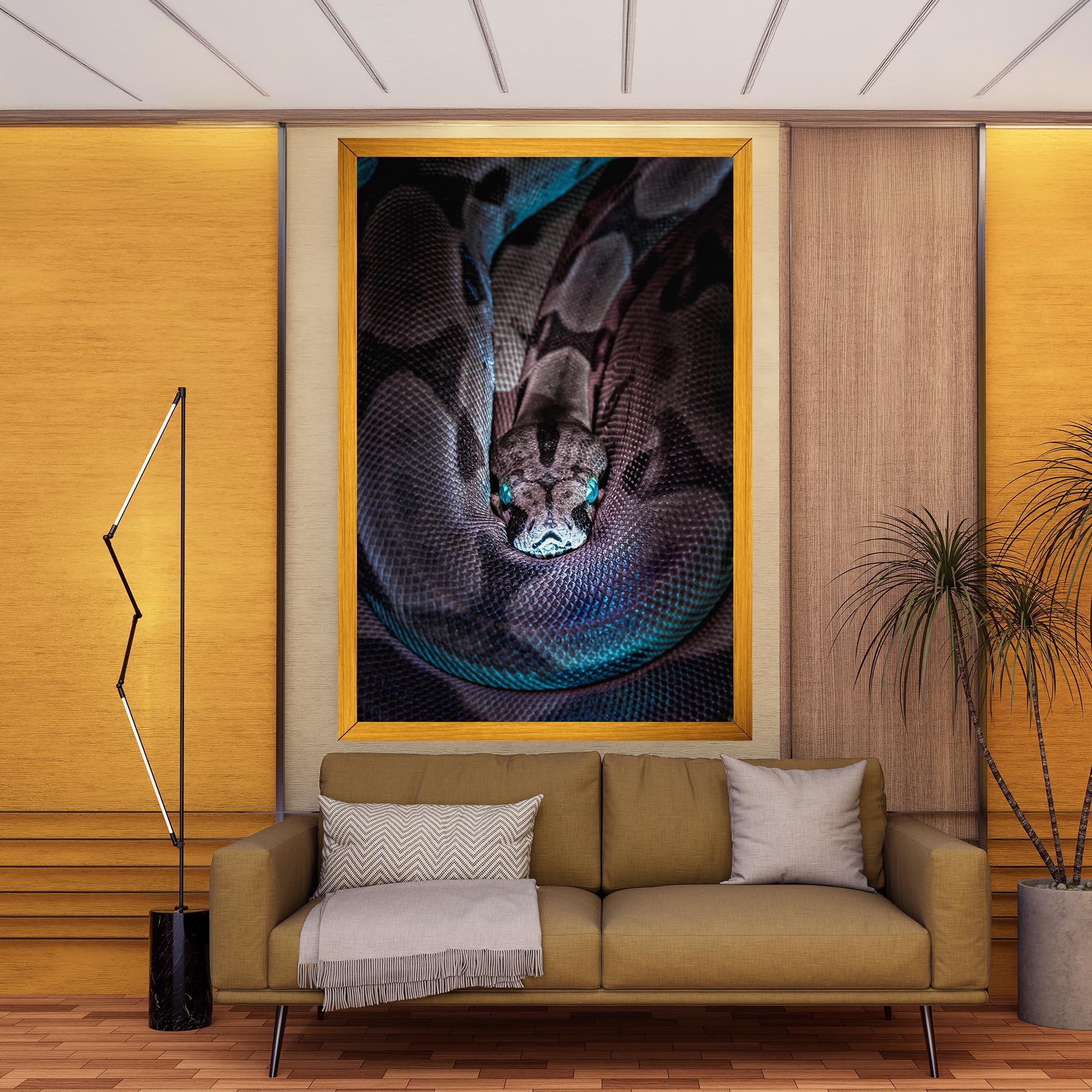 Leinwandbild Vibrant Snake mockup 9