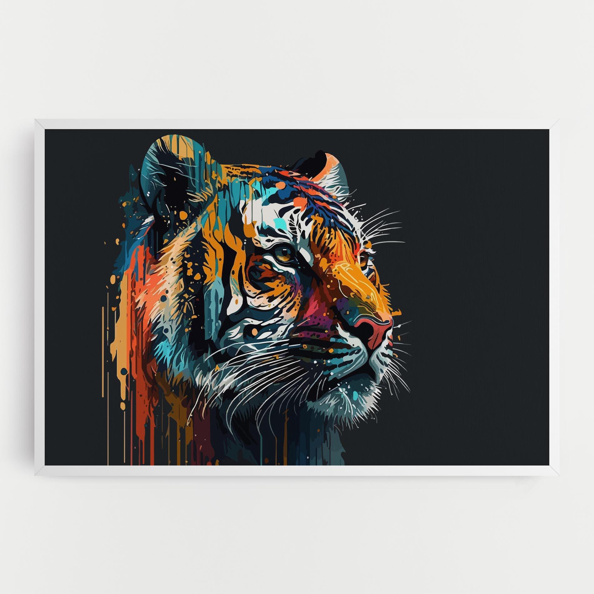 Leinwandbild Color Mix Tiger mockup 0