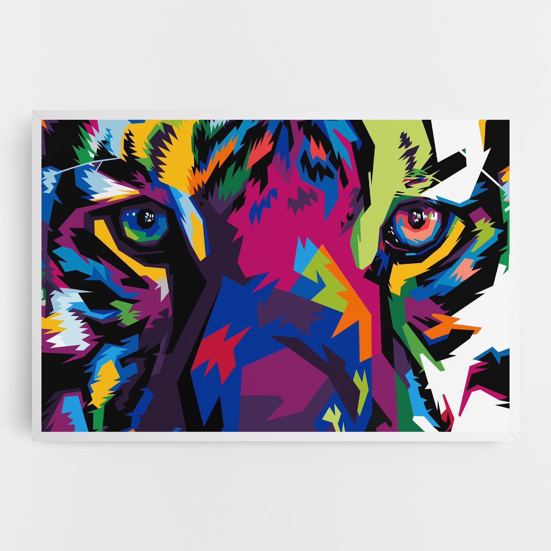 Leinwandbild Colourul Tiger Eyes mockup 0